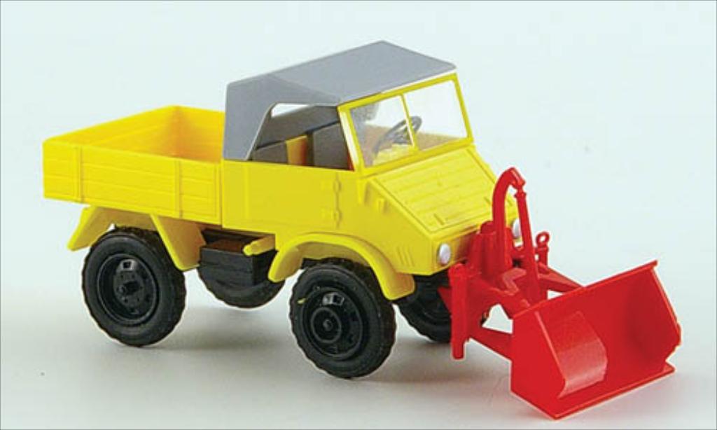 Mercedes Unimog 1/87 Epoche 411 giallo modellino in miniatura