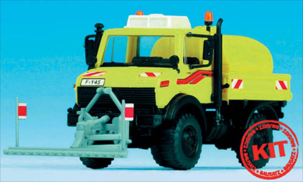 Mercedes Unimog 1/87 Kibri giallo modellino in miniatura