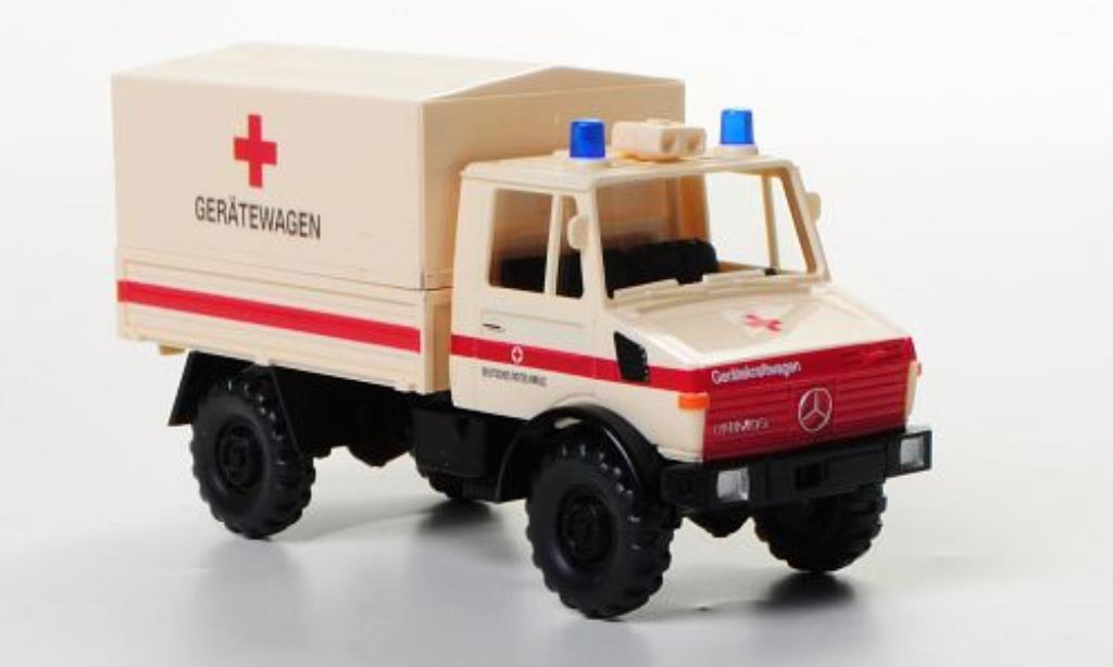 Mercedes Unimog 1/87 Wiking U 1300 L DRK Geratewagen modellino in miniatura