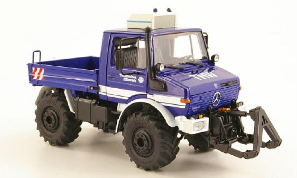Mercedes Unimog 1/32 Schuco U 1600 THW modellino in miniatura
