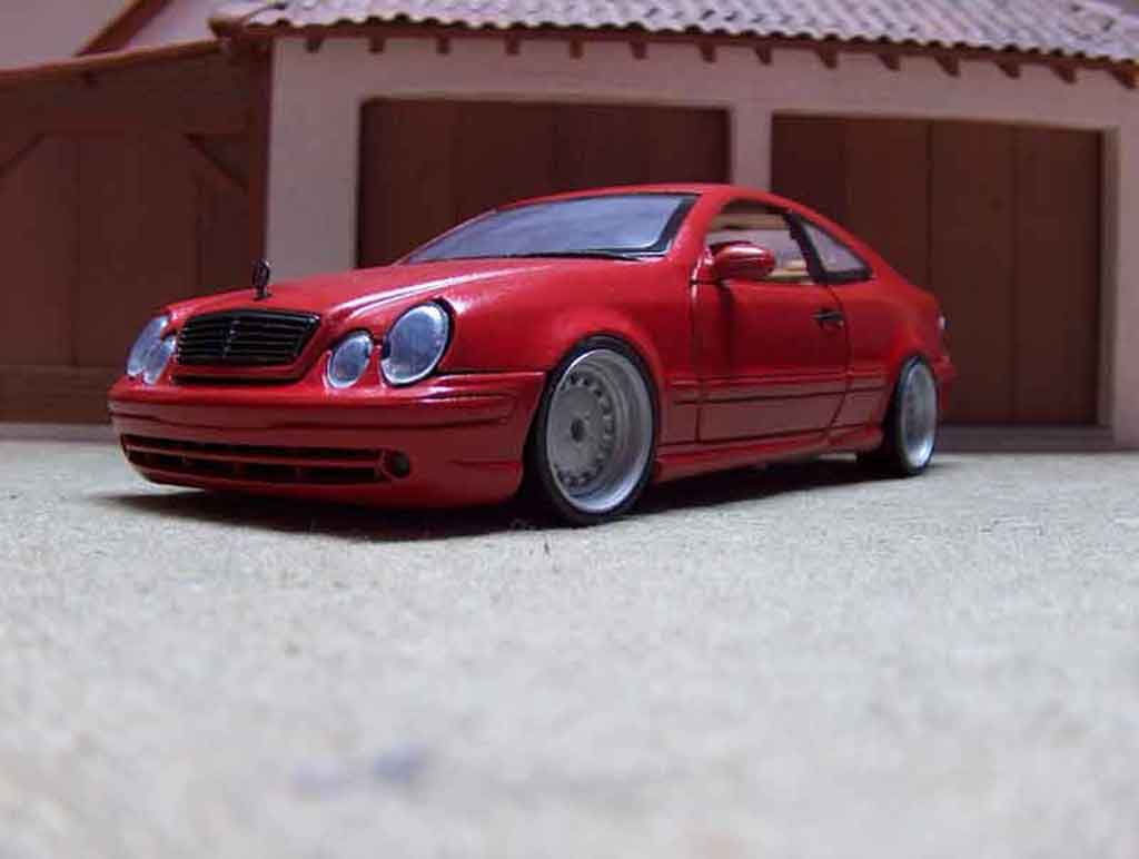 Mercedes Classe CL AMG 1/18 Anson K AMG german look rosso candy tuning modellino in miniatura