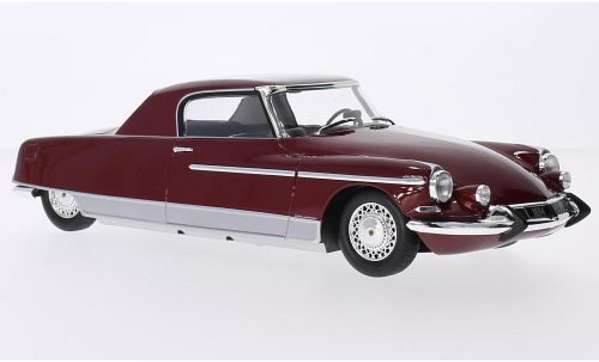 Citroen DS 1/18 Metal 18 19 Chapron Le Dandy metallico rosso 1964 avec Beleuchtung (Batterien nicht enthalten) modellino in miniatura
