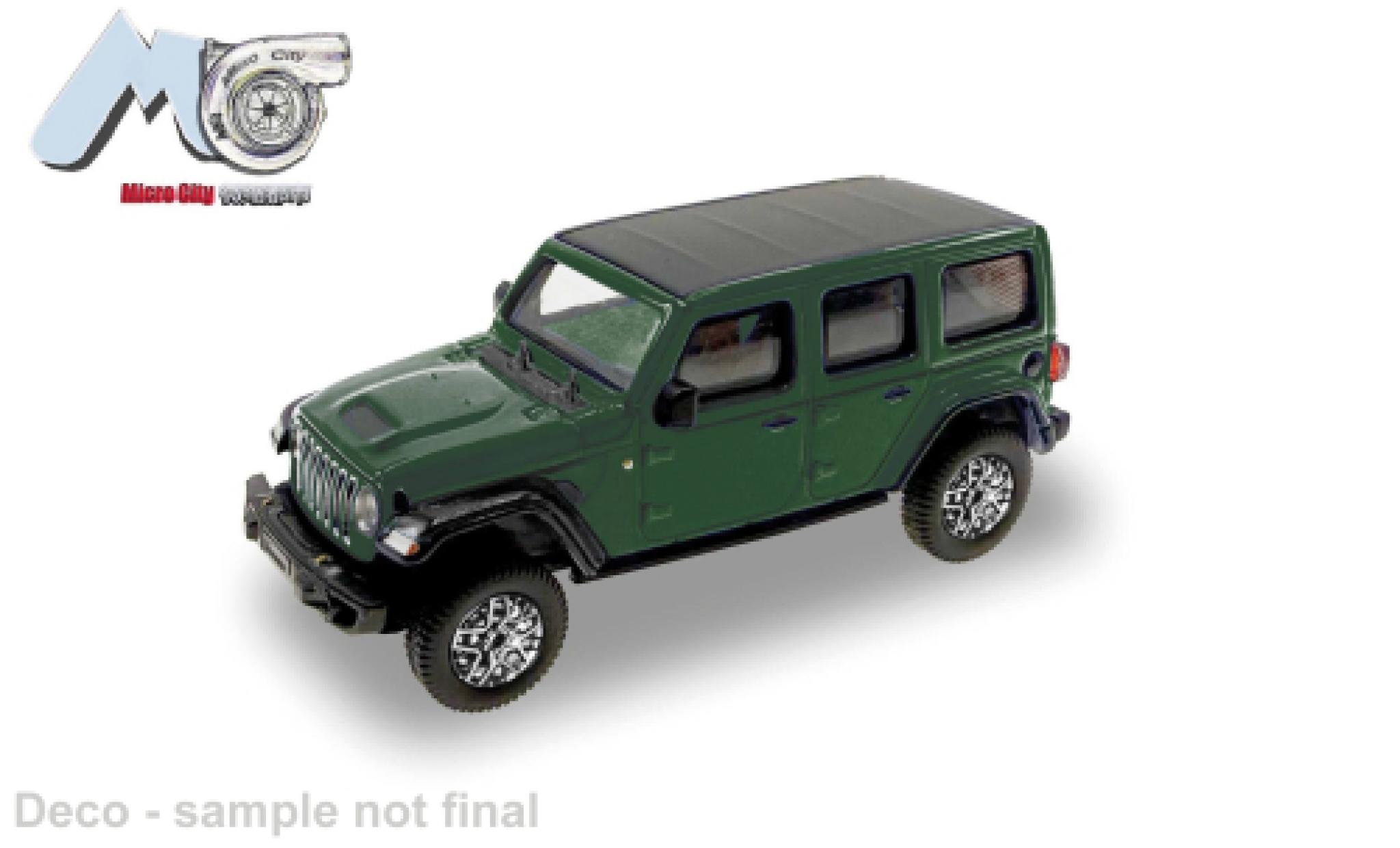 Jeep Wrangler Micro City 87 grün 2017 1:87 modellino in miniatura