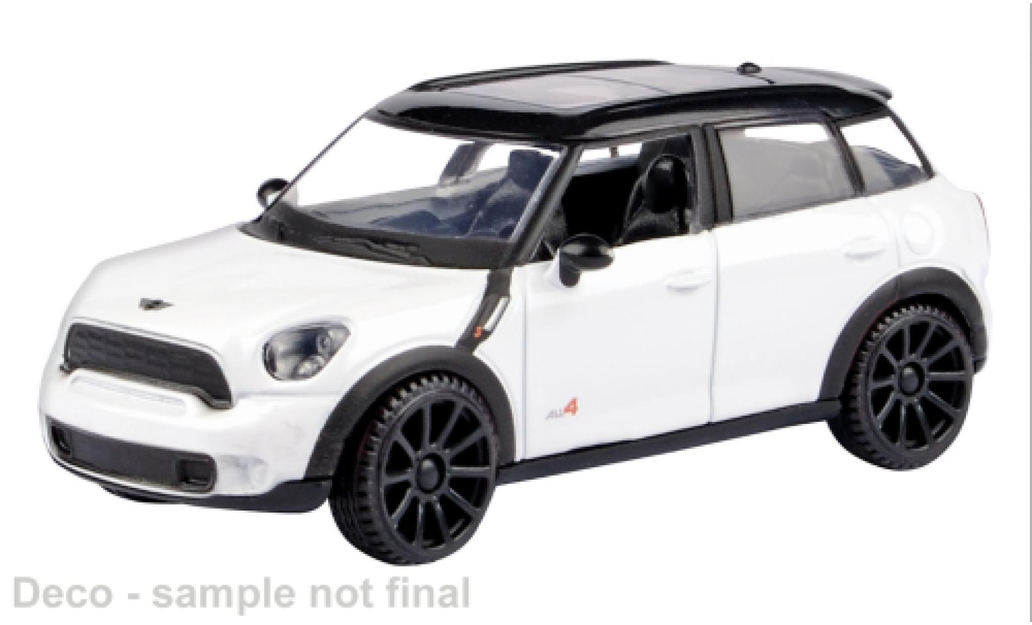 Mini Cooper 1/43 Motormax S Countryman weiss/schwarz 1:43 modellino in miniatura