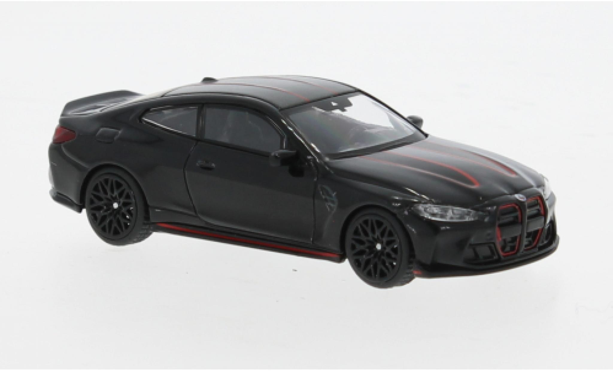 Bmw M4 1/64 Mini GT CSL (G82) schwarz 1:64 modellino in miniatura