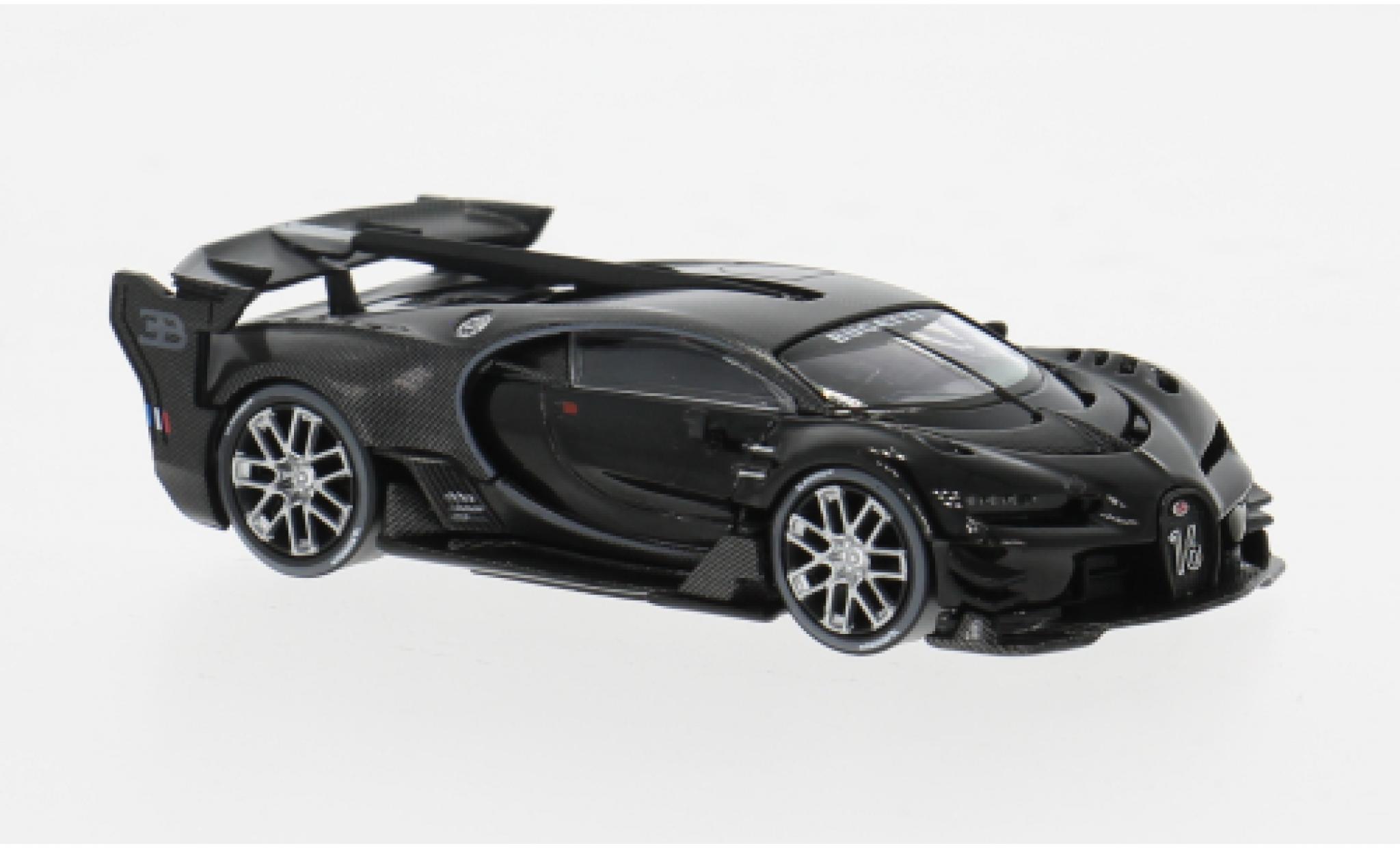 Bugatti Vision 1/64 Mini GT Gran Turimo schwarz 2015 1:64 modellino in miniatura