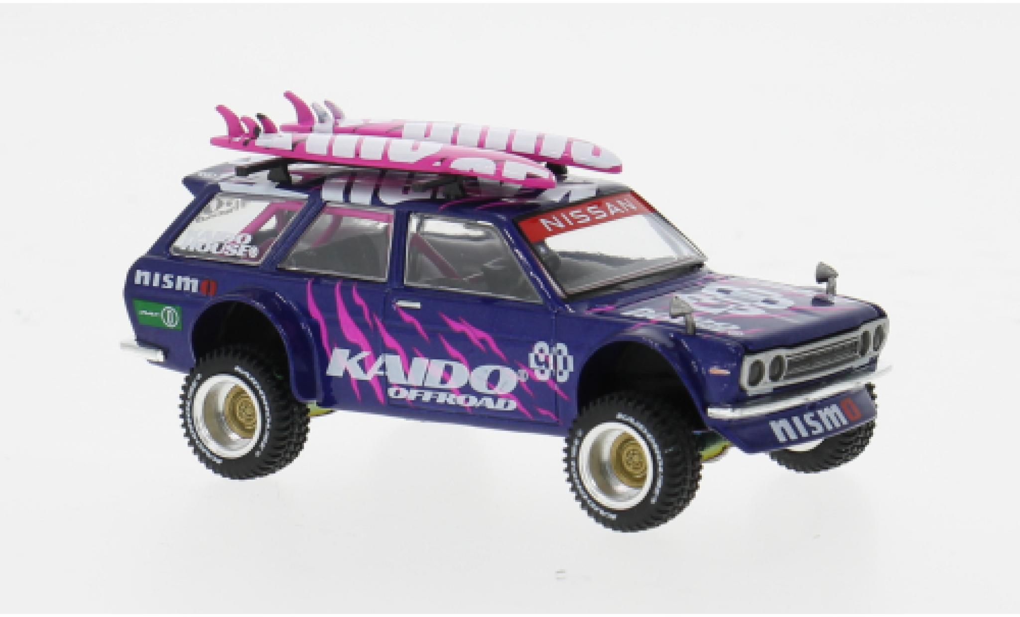 Datsun 510 1/64 Mini GT 4x4 Wagon violett/pink 1969 1:64 modellino in miniatura
