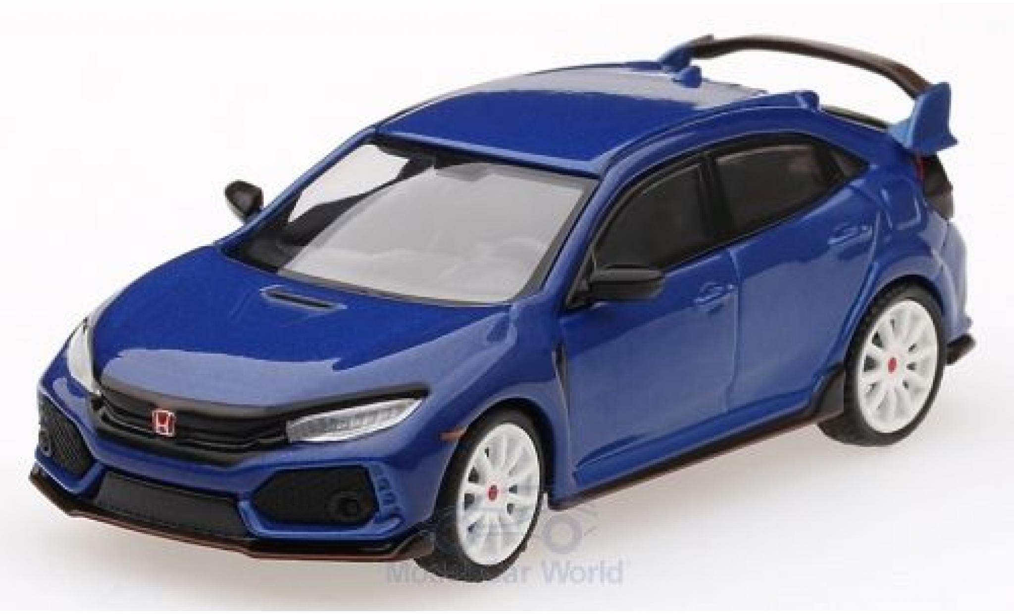 Honda Civic 1/64 Mini GT Type R (FK8) blu RHD Modulo Kit modellino in miniatura
