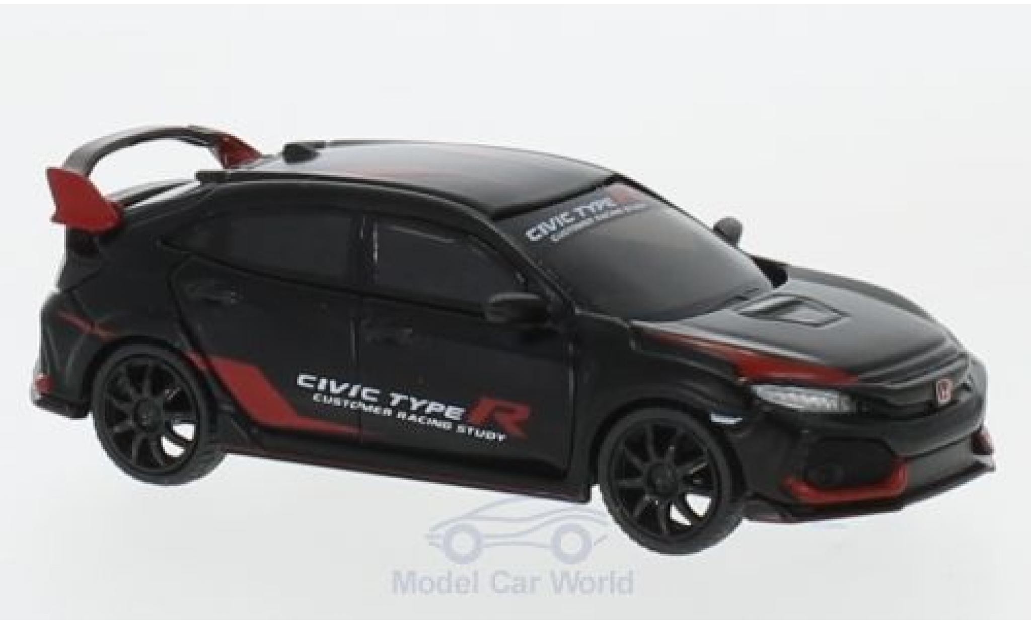 Honda Civic 1/64 Mini GT Type R (FK8) matt-nero/rosso Customer Racing Study modellino in miniatura