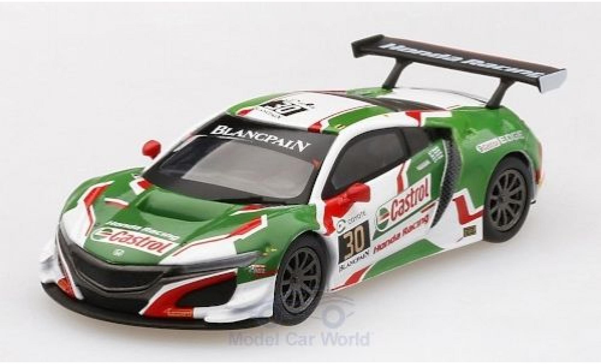 Honda NSX 1/64 Mini GT GT3 No.30 Castrol Racing Castrol 24h Spa 2018 R.Patrese/L.Depailler/E.Guerrieri/B.Baguette modellino in miniatura
