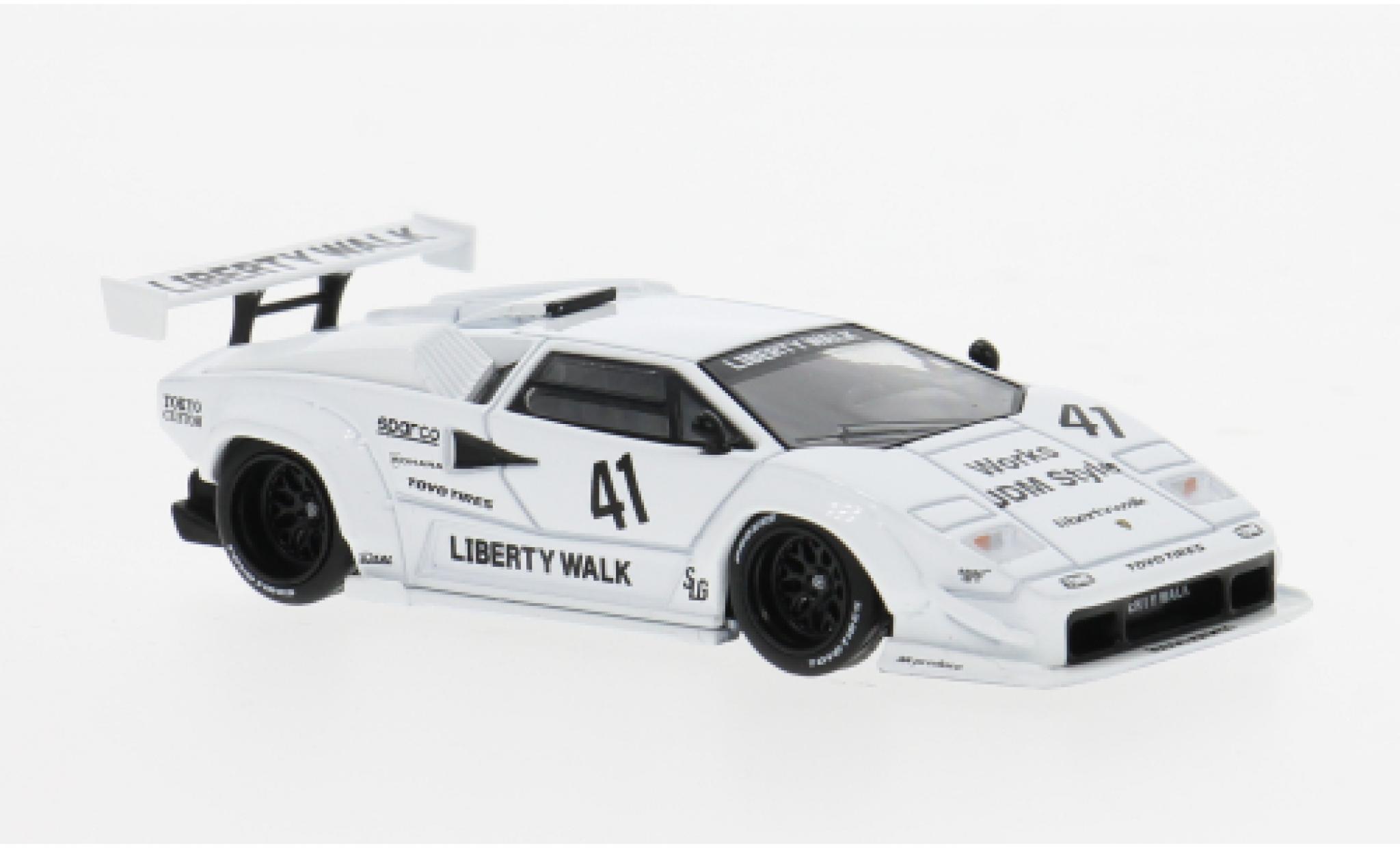 Lamborghini Countach Mini GT LB-Works weiss 2024 1:64 modellino in miniatura