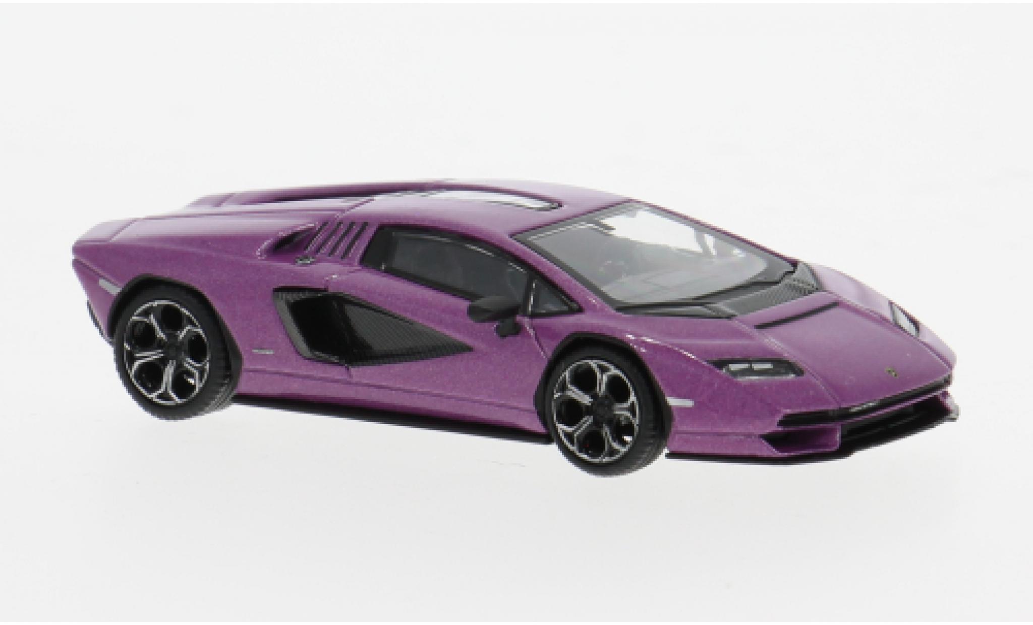 Lamborghini Countach Mini GT LPI 800-4 violett 1:64 modellino in miniatura