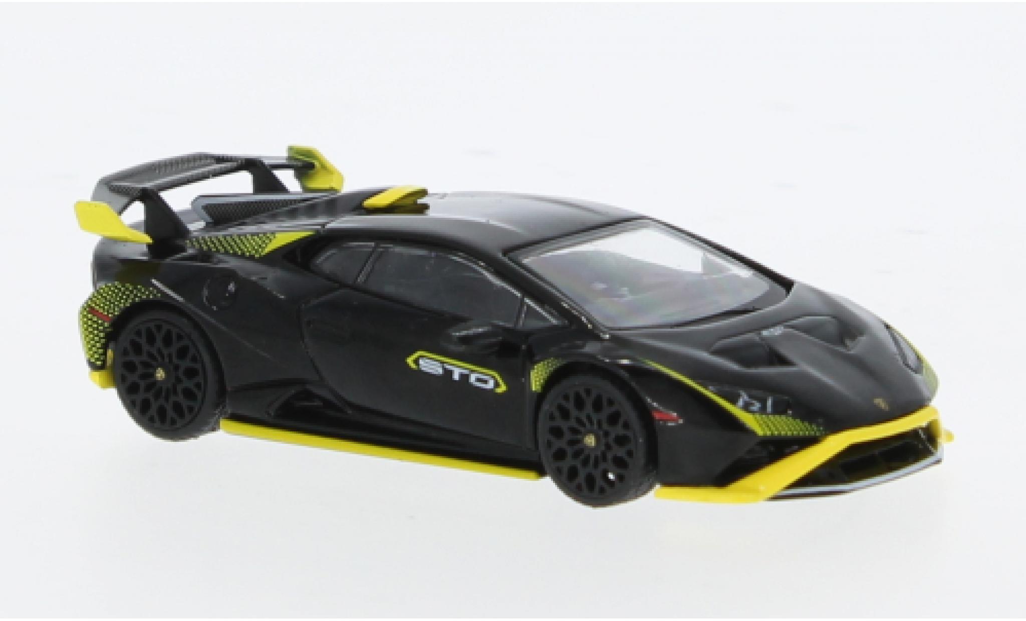 Lamborghini Huracan 1/64 Mini GT STO schwarz/gelb 1:64 modellino in miniatura