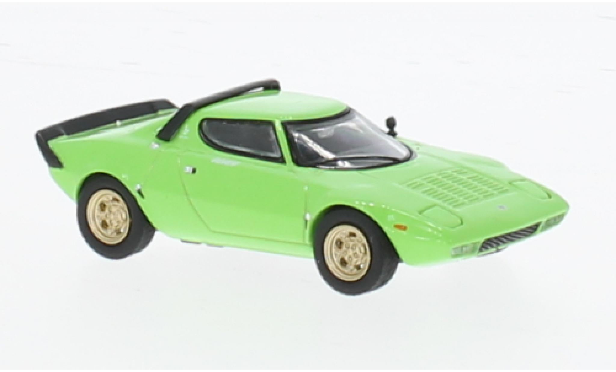 Lancia Stratos 1/64 Mini GT HF Stradale grün 1:64 modellino in miniatura