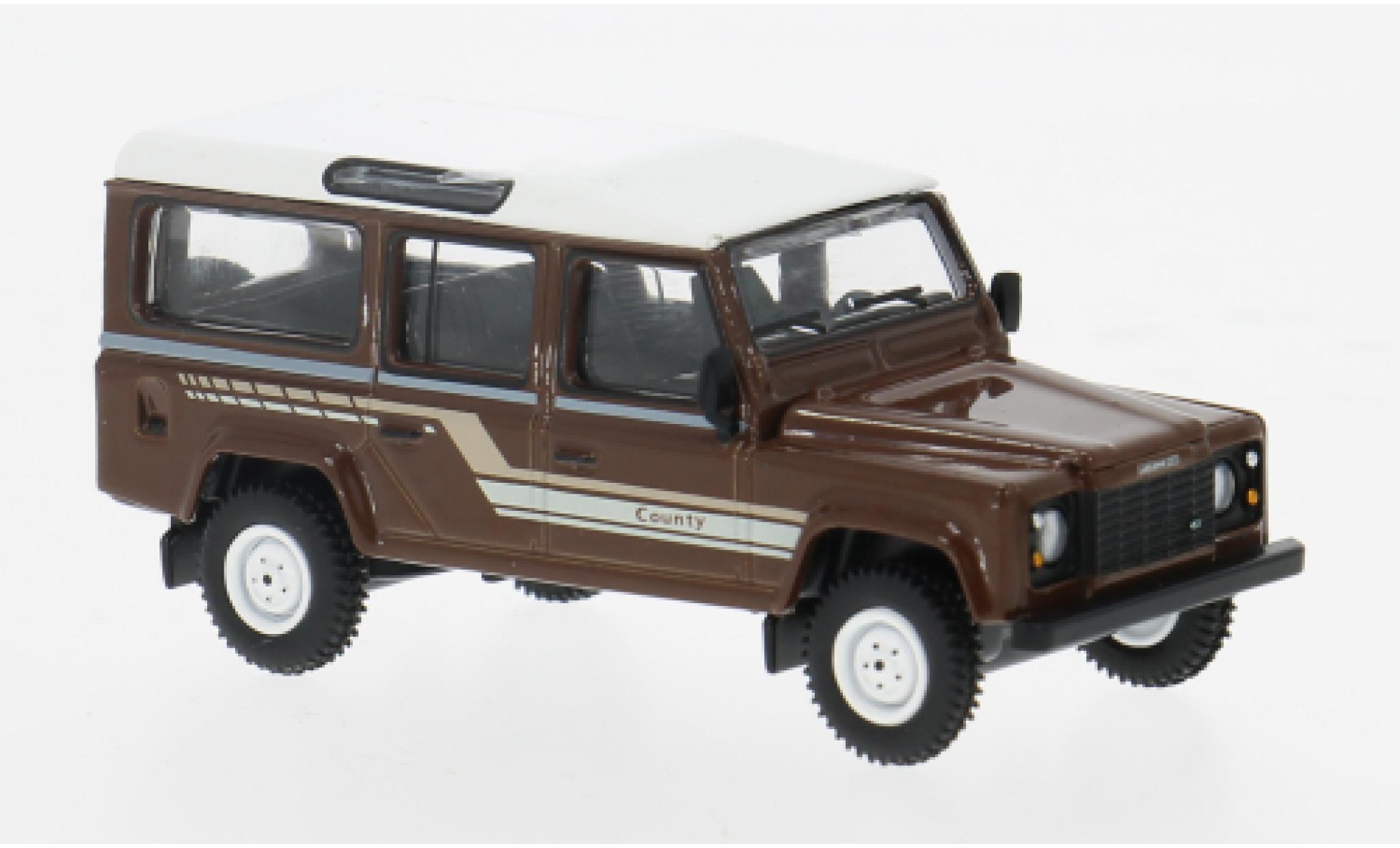 Land Rover Defender 1/64 Mini GT 110 County Station Wagon braun 1985 1:64 modellino in miniatura