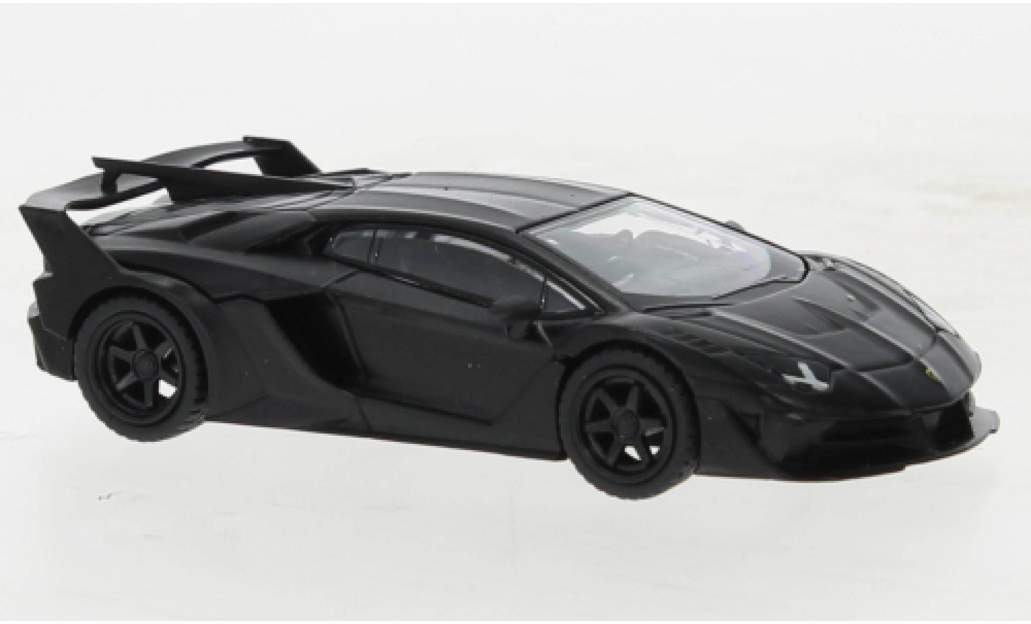 Lamborghini Aventador 1/64 Mini GT GT EVO LB-Silhouette Works matte noir modellino in miniatura