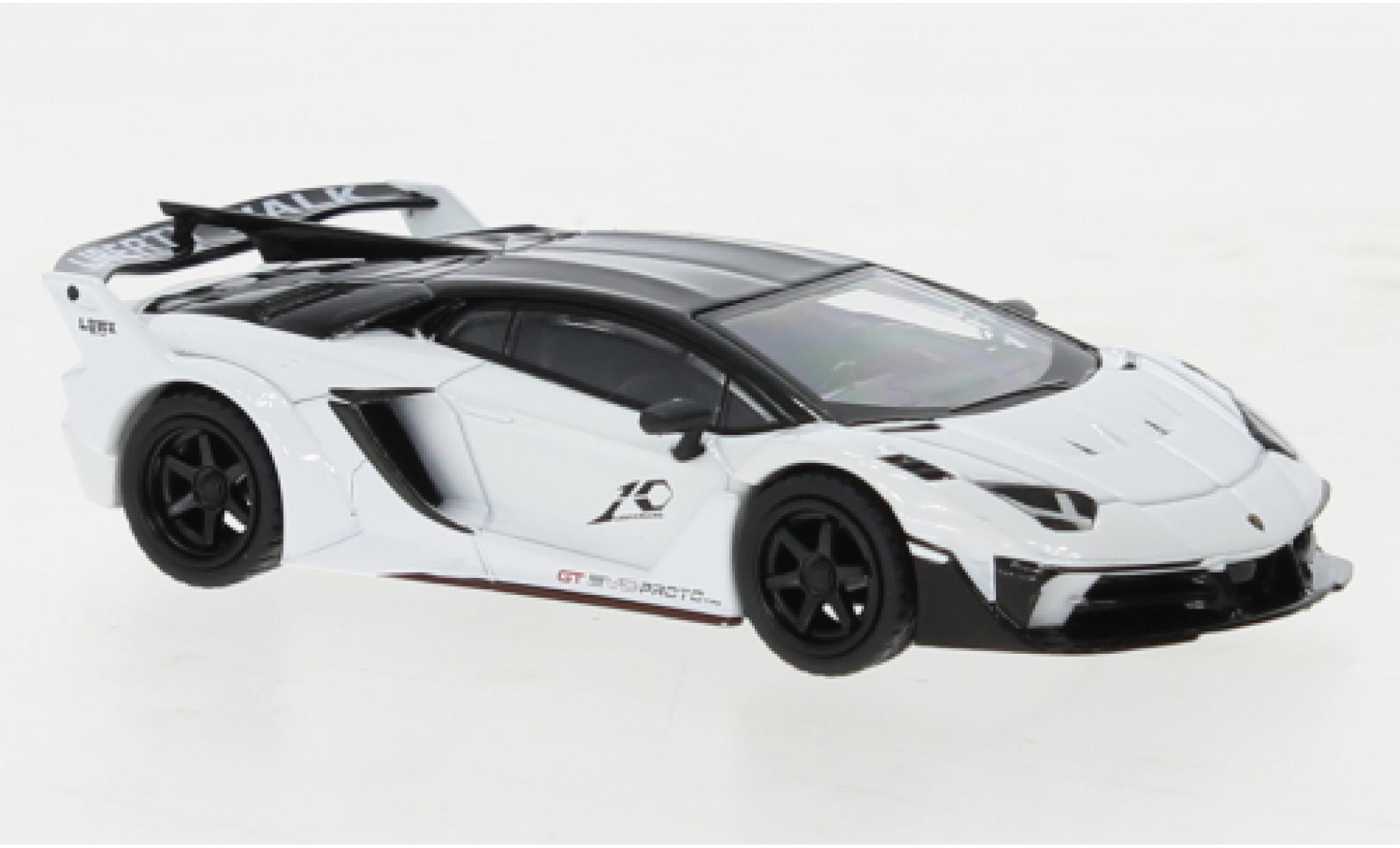 Lamborghini Aventador 1/64 Mini GT LB-Works GT EVO bianco modellino in miniatura