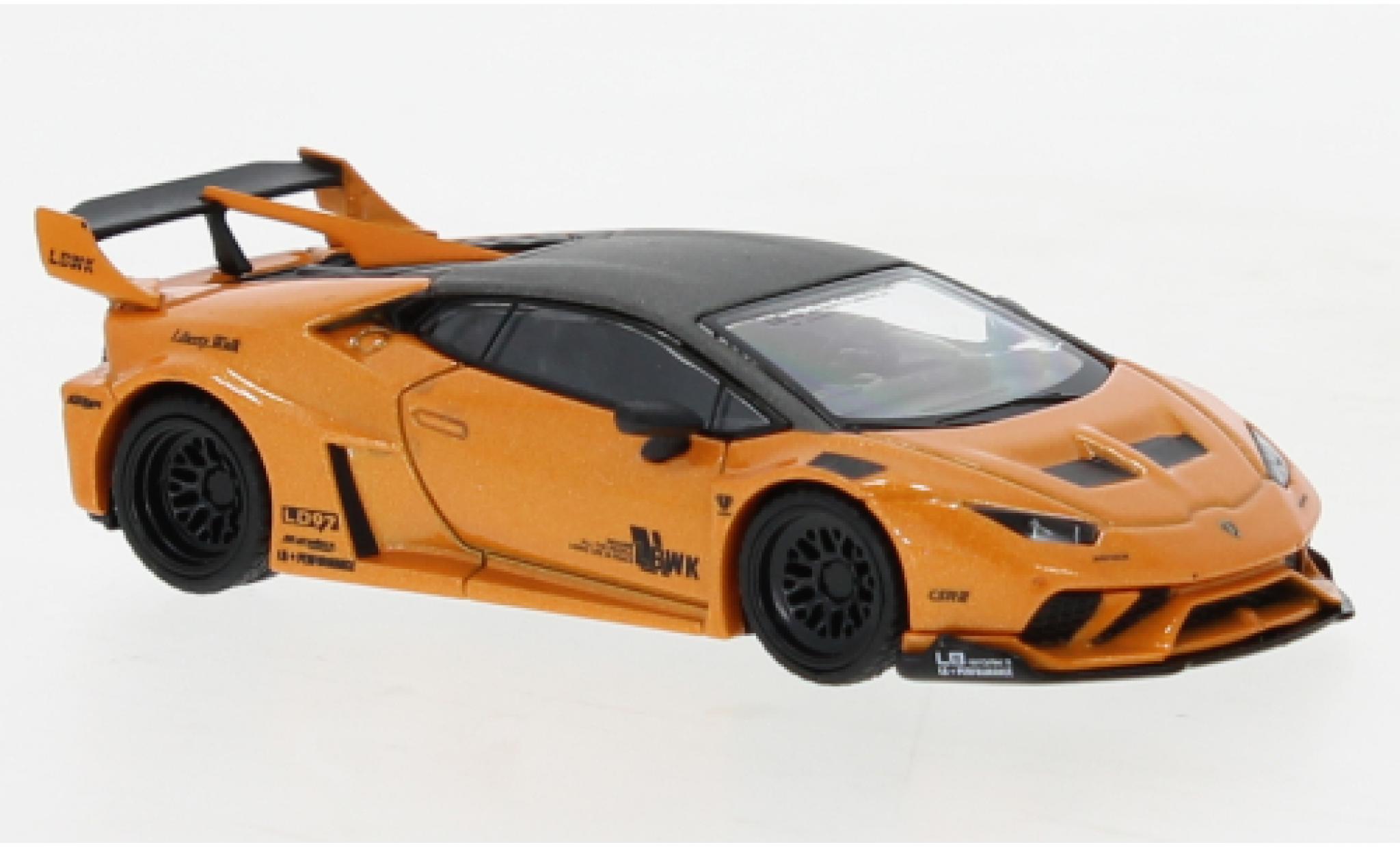 Lamborghini Huracan 1/64 Mini GT GT LB Works metallise orange modellino in miniatura
