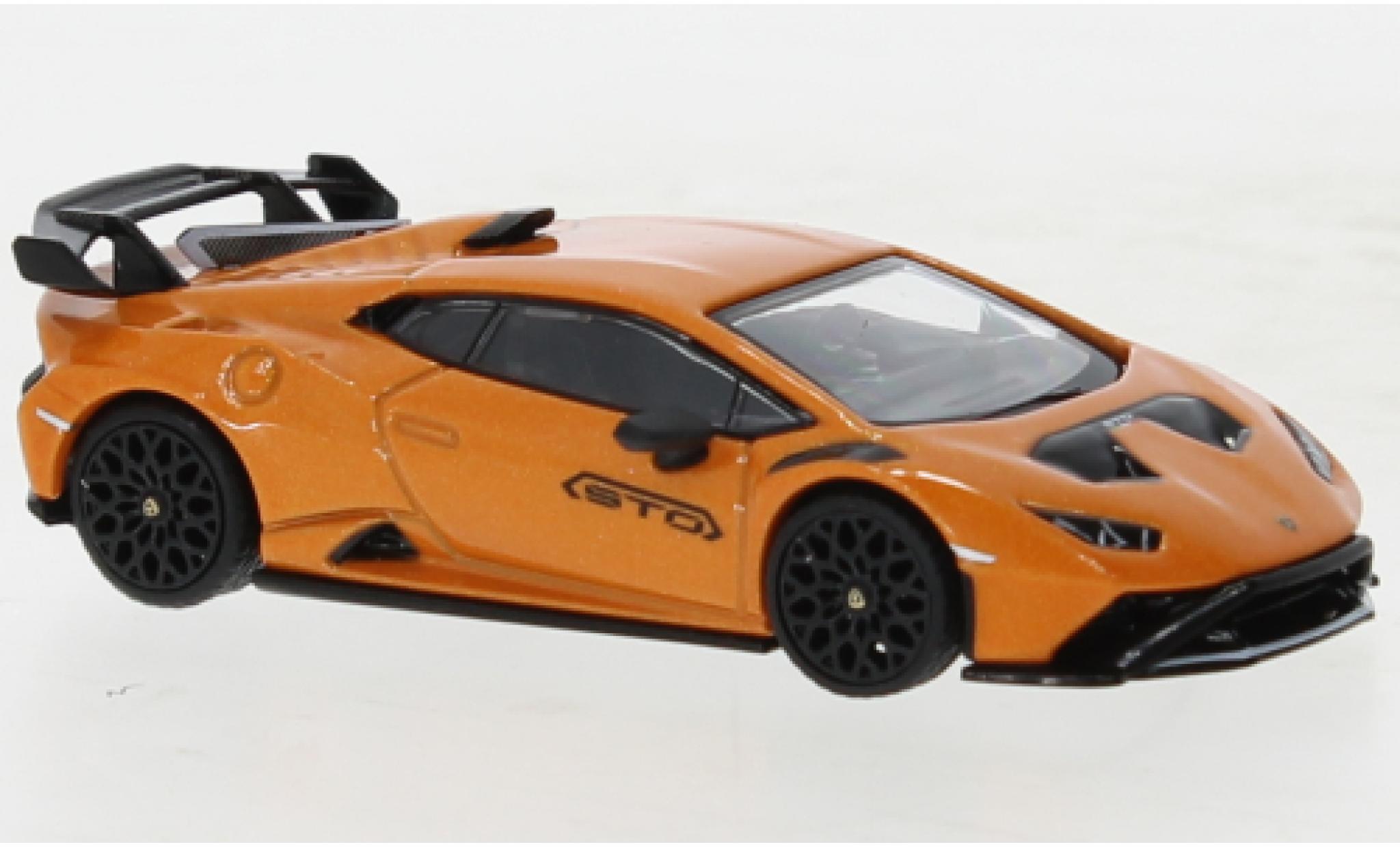 Lamborghini Huracan 1/64 Mini GT STO metallise orange modellino in miniatura