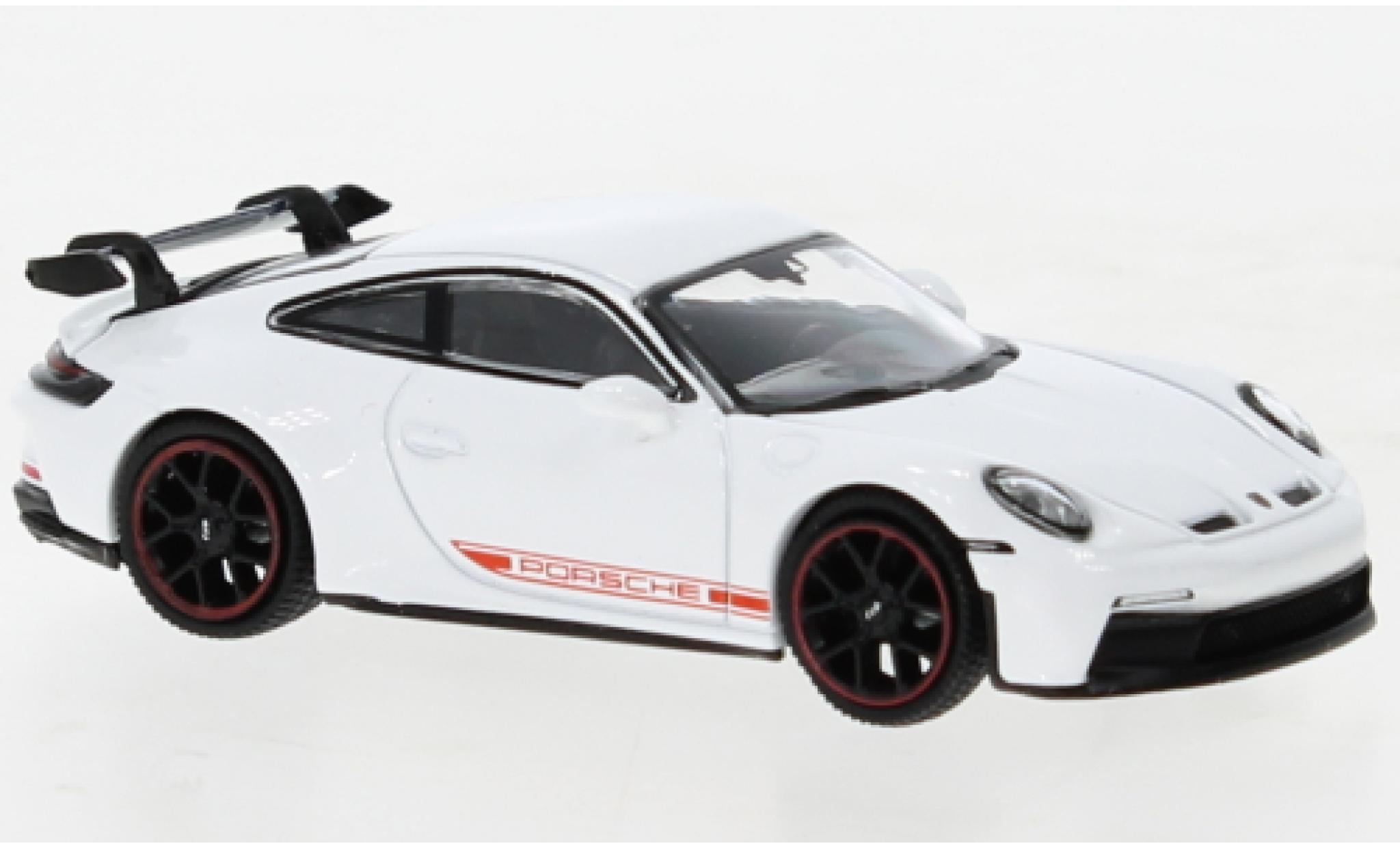 Porsche 992 GT3 1/64 Mini GT 911  bianco modellino in miniatura