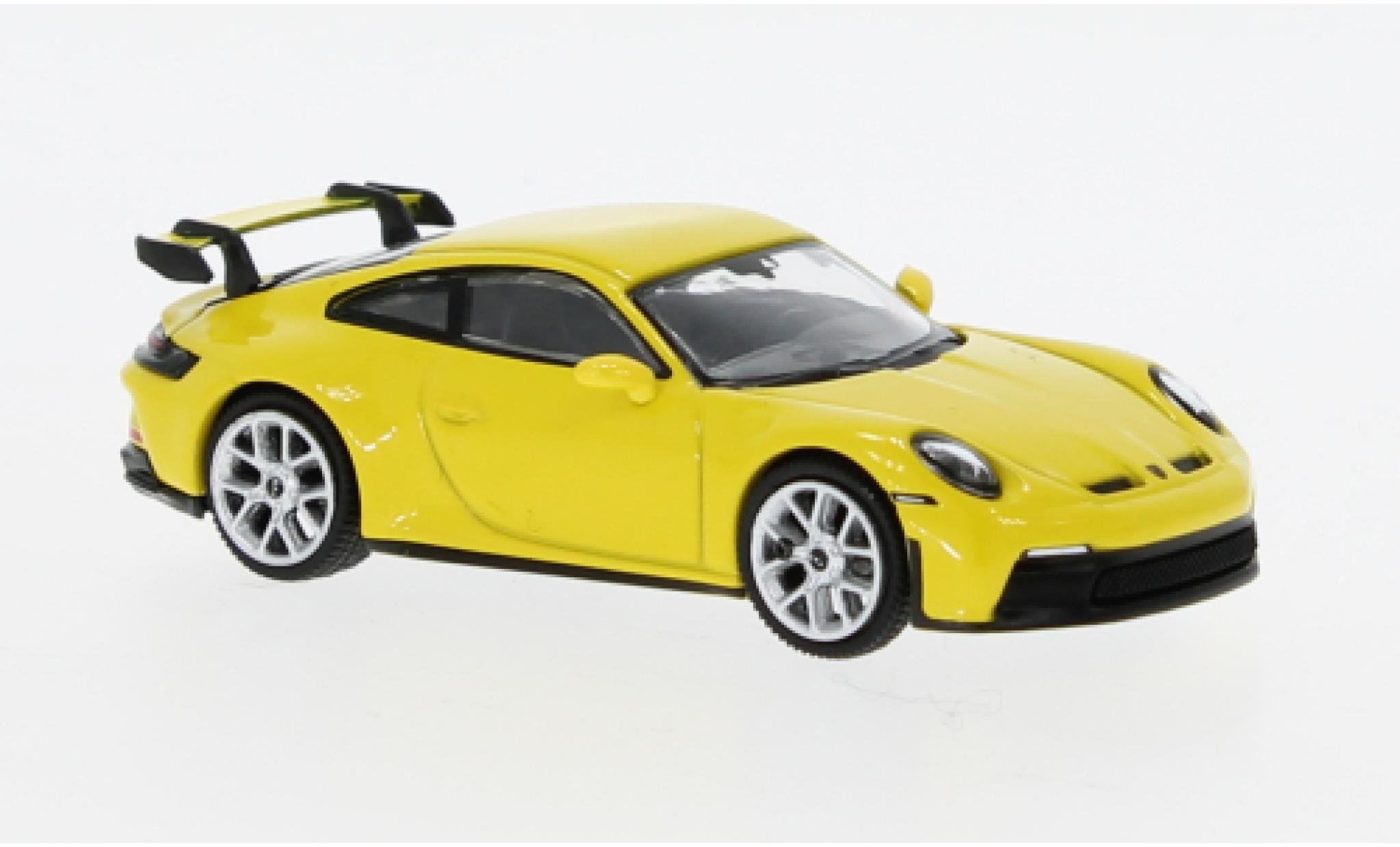 Porsche 992 GT3 1/64 Mini GT 911  giallo modellino in miniatura