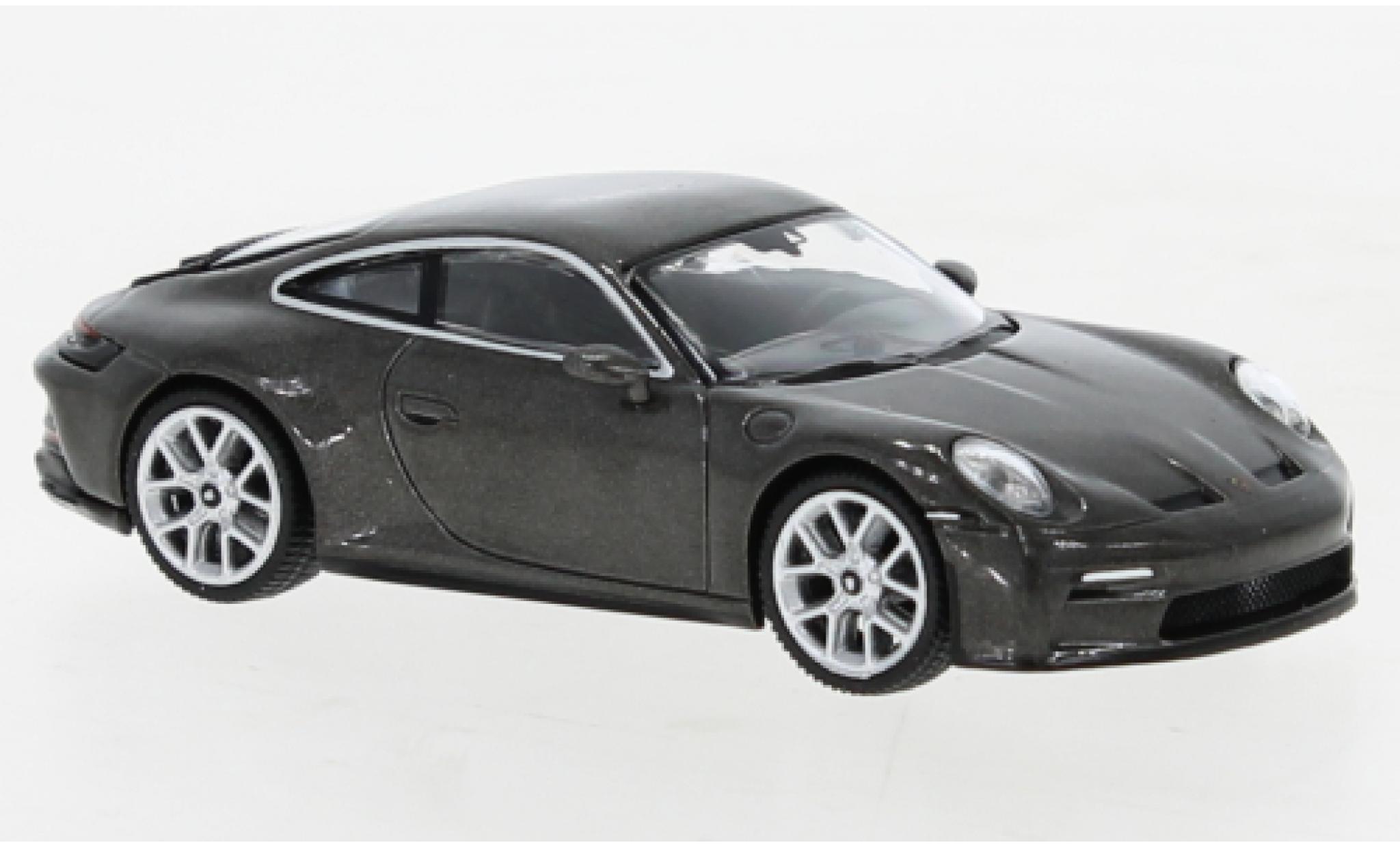 Porsche 992 GT3 1/64 Mini GT 911  Touring metallise grigio modellino in miniatura