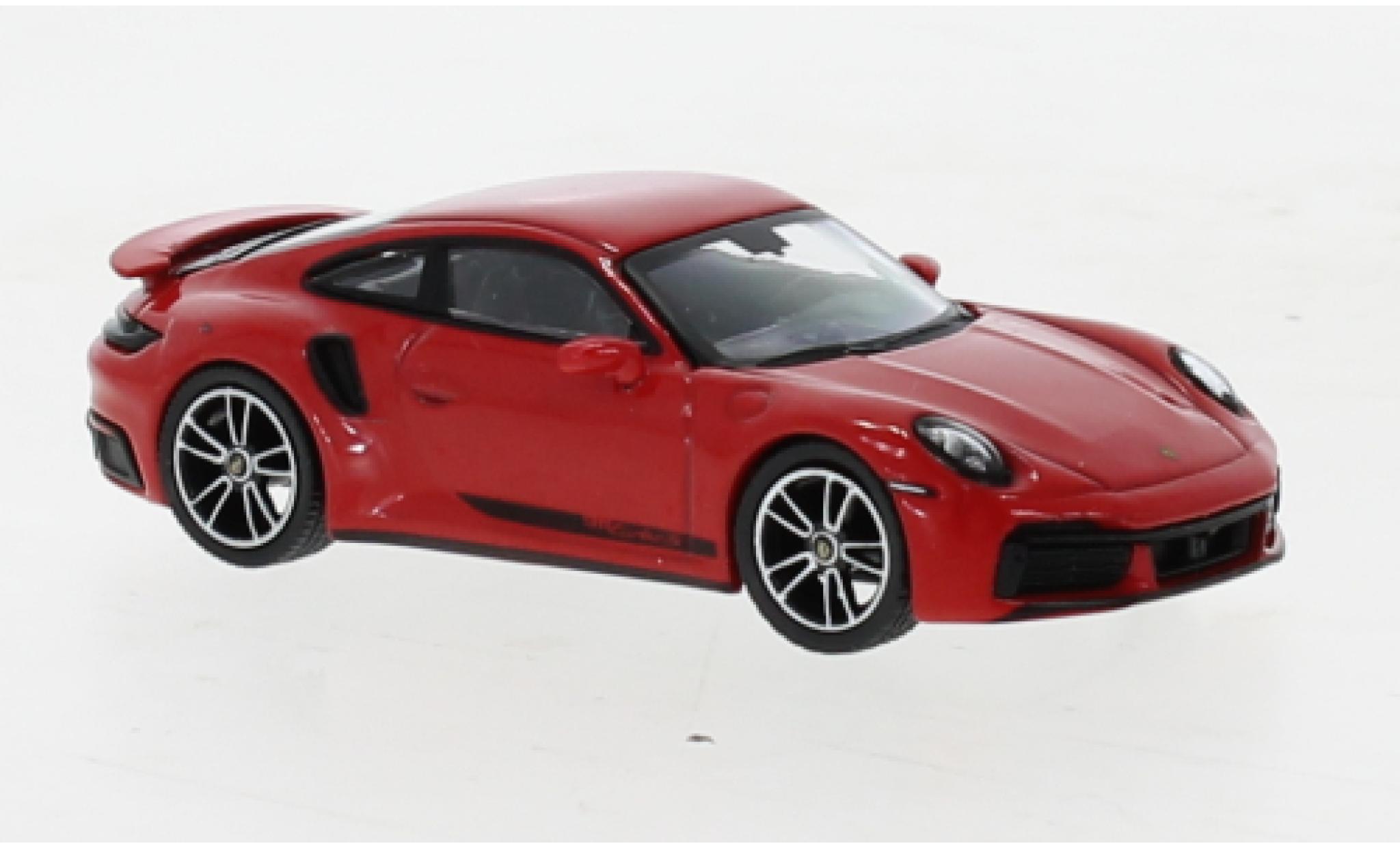 Porsche 992 Turbo s 1/64 Mini GT 911  Turbo S rosso modellino in miniatura