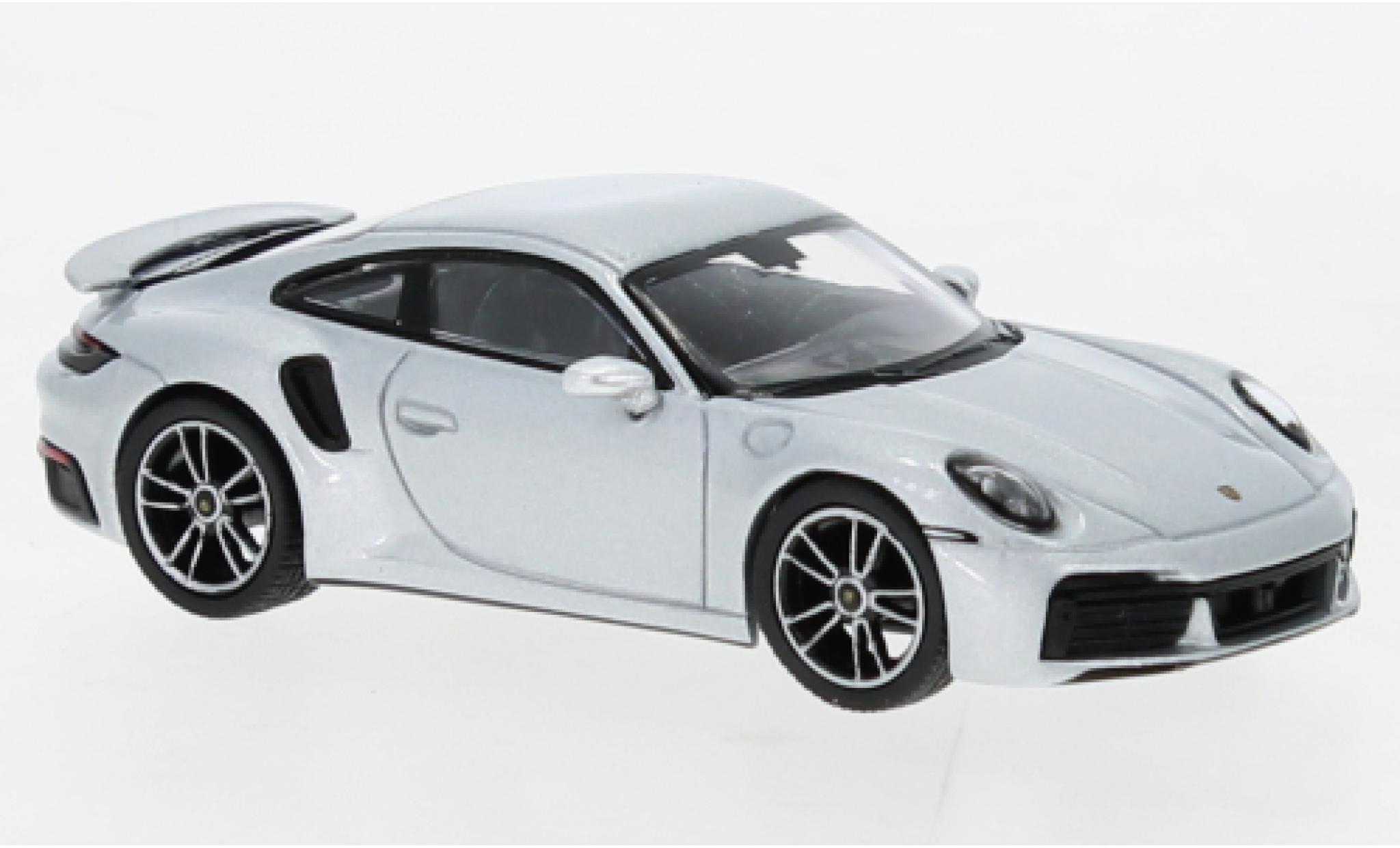 Porsche 911 1/64 Mini GT Turbo S grigio modellino in miniatura