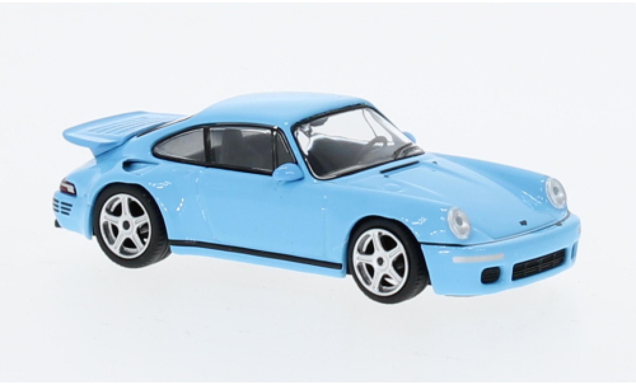 Ruf CTR 1/64 Mini GT Porsche RUF Anniversaire blu clair modellino in miniatura