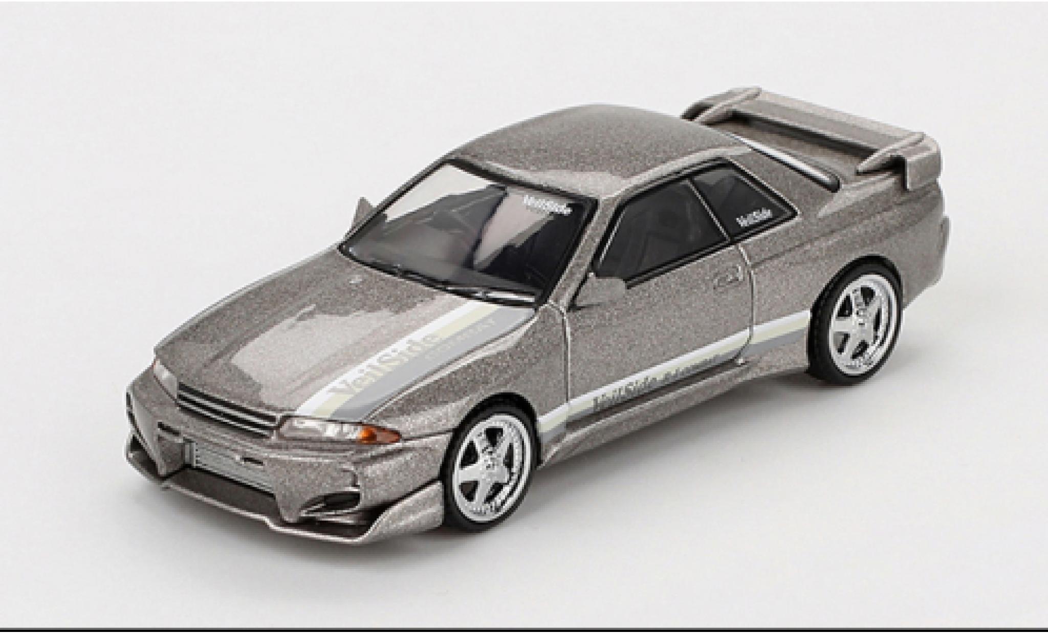 Nissan Skyline Mini GT GT-R (R32) VeilSide Combat C-I grau 2011 1:64 modellino in miniatura