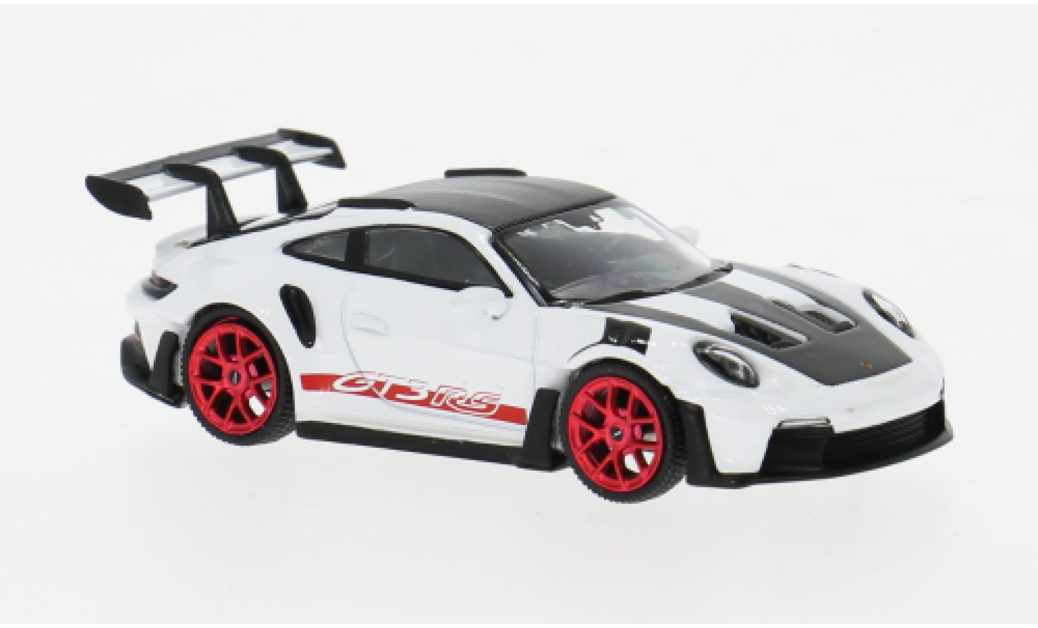 Porsche 992 GT3 R 1/64 Mini GT 911  S weiss/rot 1:64 modellino in miniatura