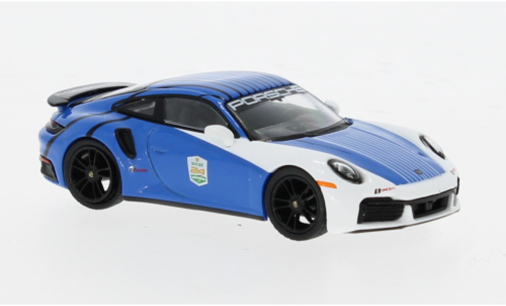Porsche 911 1/64 Mini GT Turbo S blau/weiss 2023 1:64 modellino in miniatura