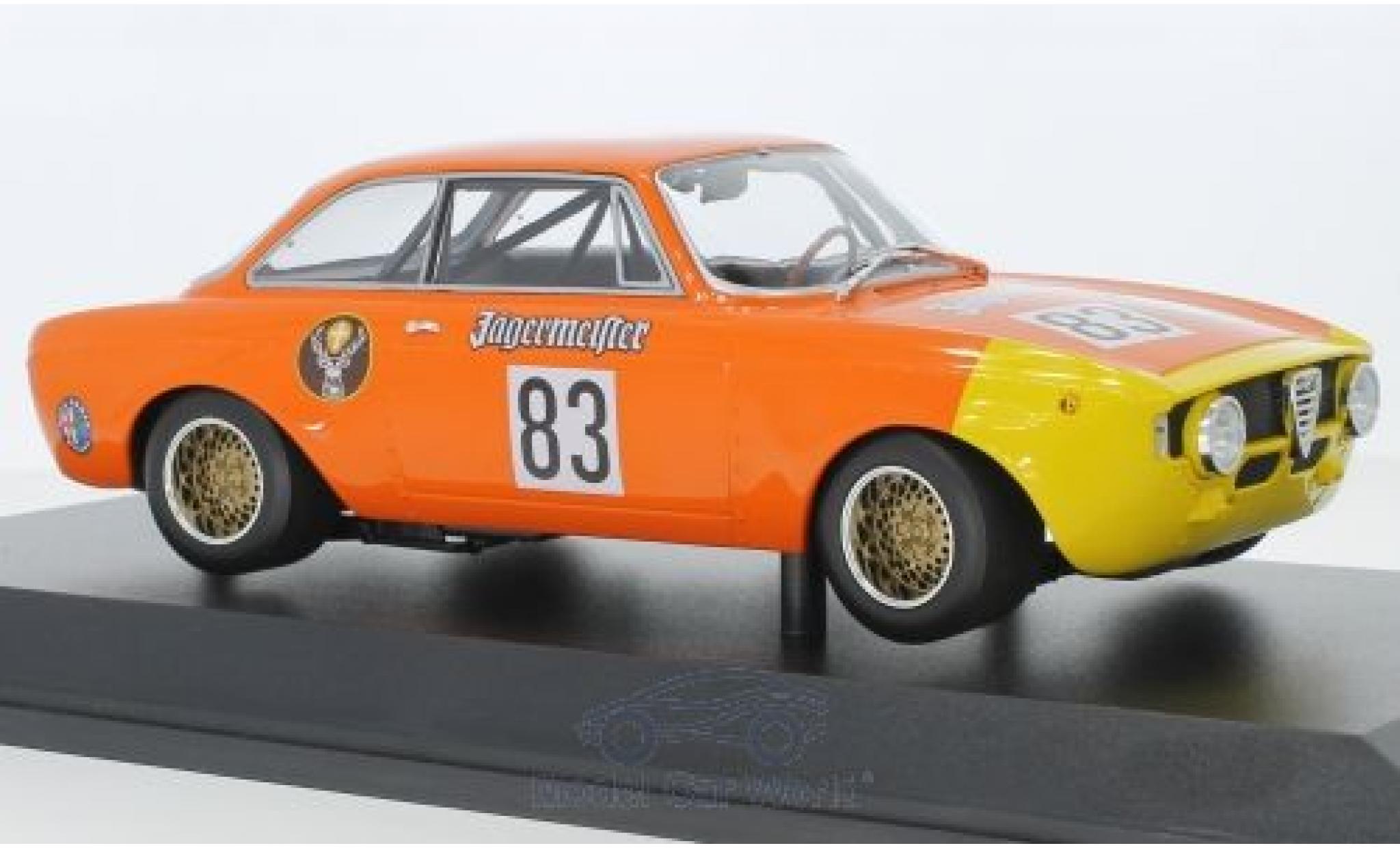 Alfa Romeo GT 1/18 Minichamps A 1300 Junior No.83 Jägermeister DRM 1972 R.Maschke modellino in miniatura