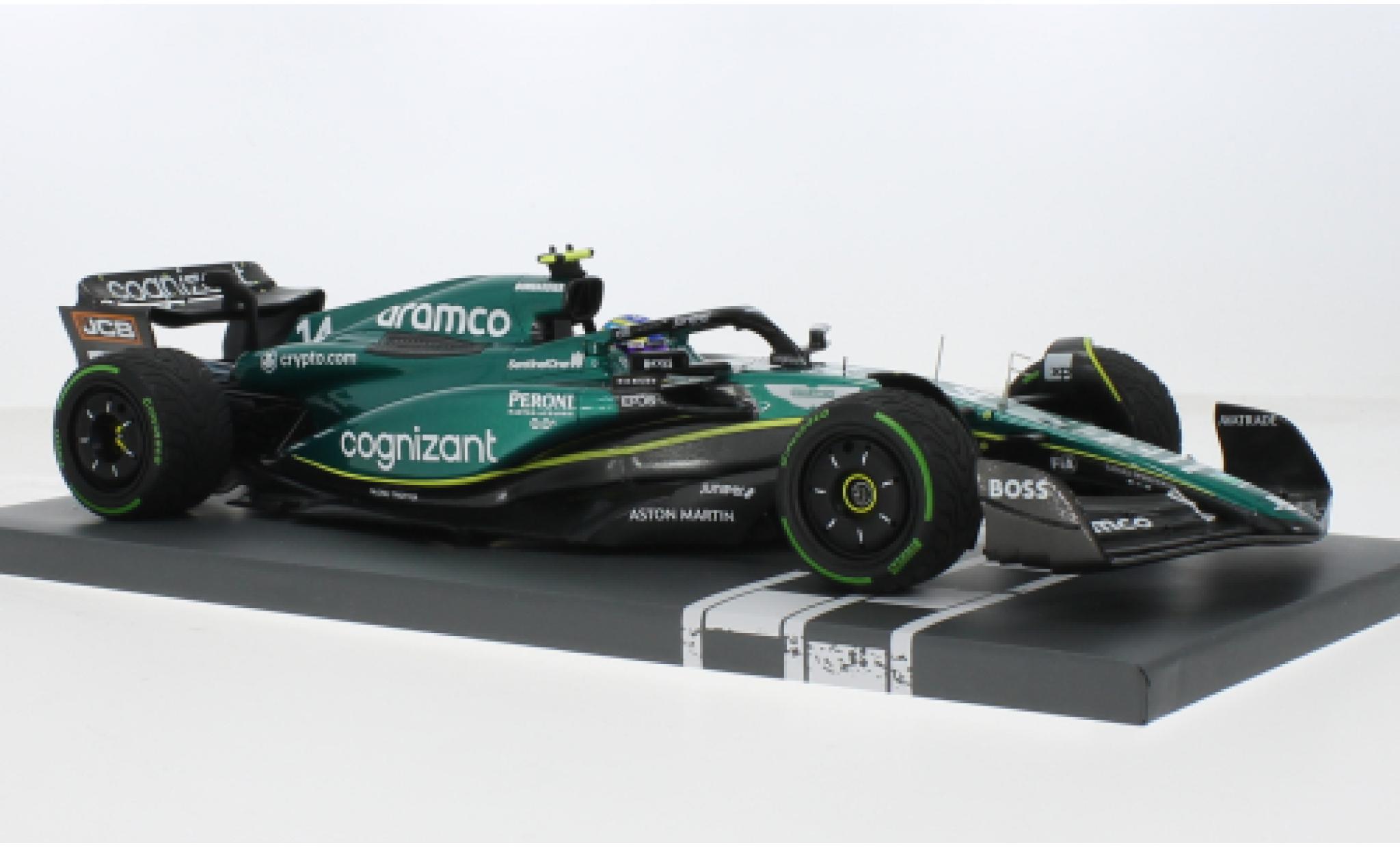Aston Martin AMR2 1/18 Minichamps 3 No.14 Aramco Cognizant F1 Team Cognizant Formel 1 GP Monaco 2023 1:18 modellino in miniatura