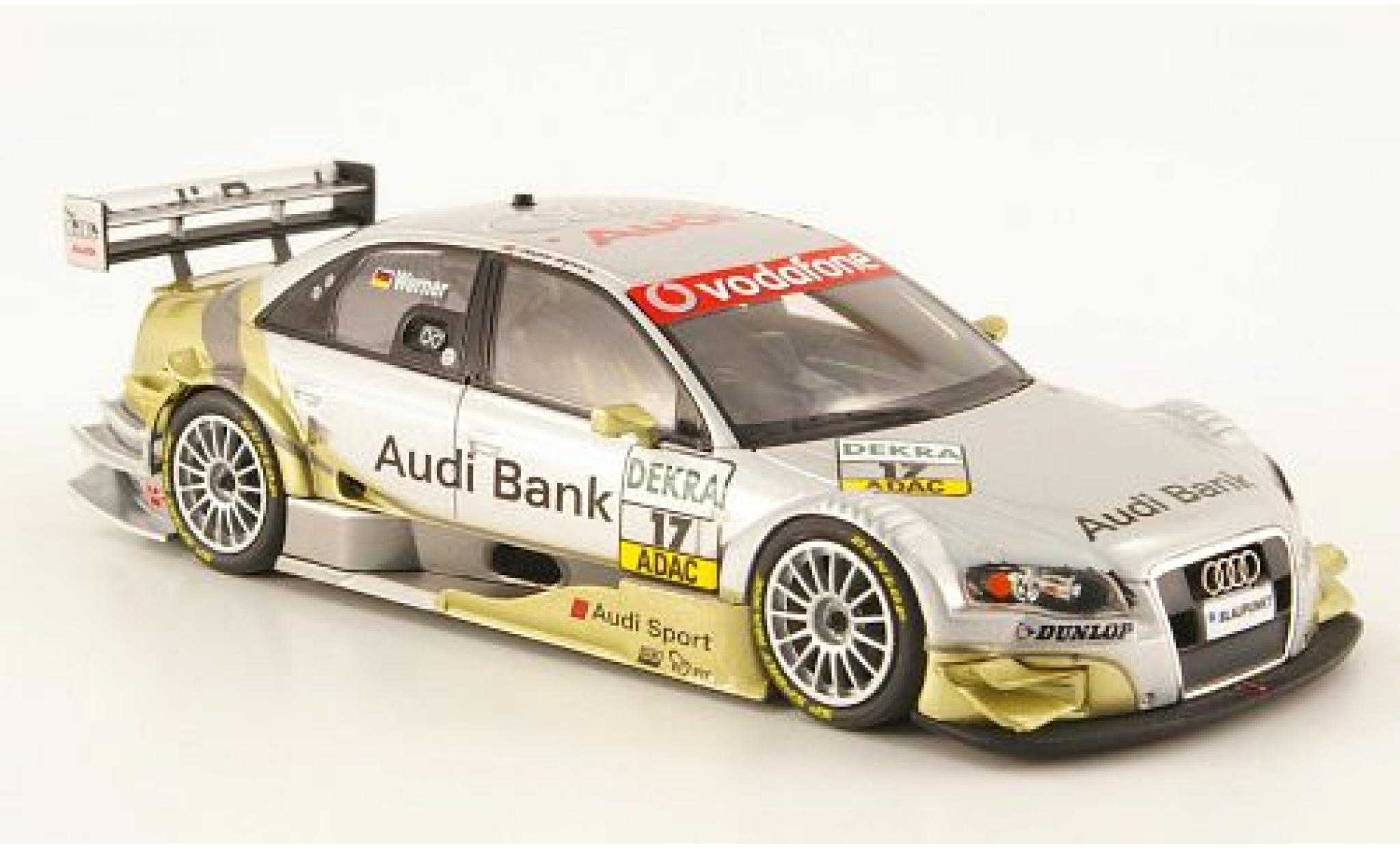 Audi A4 1/43 Minichamps DTM No.17 Team Phoenix DTM 2007 M.Werner modellino in miniatura
