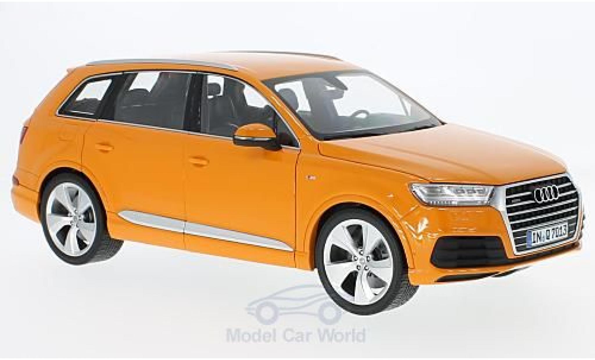 Audi Q7 1/18 Minichamps orange 2015 modellino in miniatura