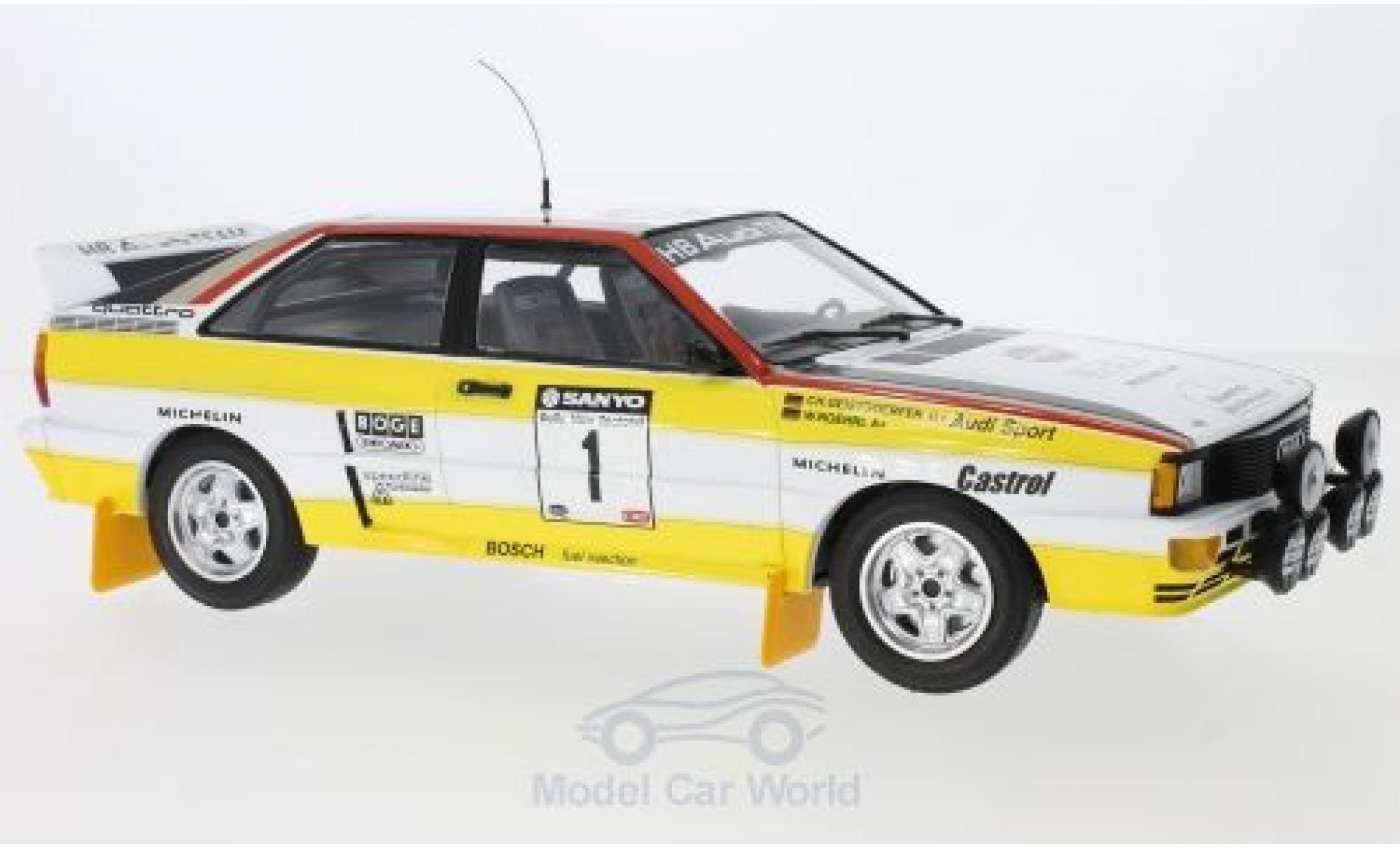 Audi Quattro 1/18 Minichamps quattro A2 No.1 Sport Rallye WM Rallye Neuseeland 1984 W.Röhrl/C.Geistdörfer modellino in miniatura