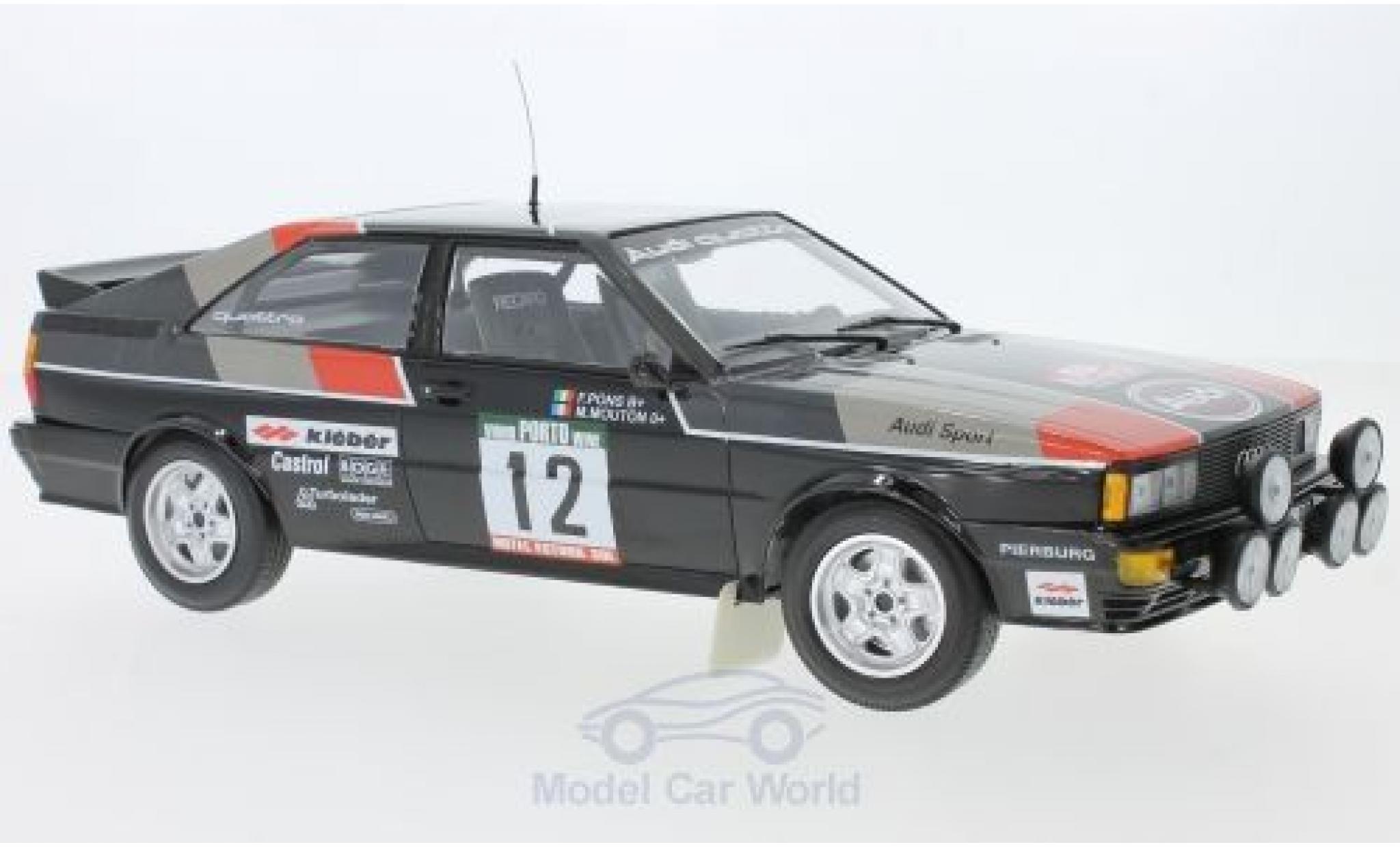 Audi Quattro 1/18 Minichamps quattro No.12 Sport Rallye WM Rallye Portugal 1981 M.Mouton/F.Pons modellino in miniatura