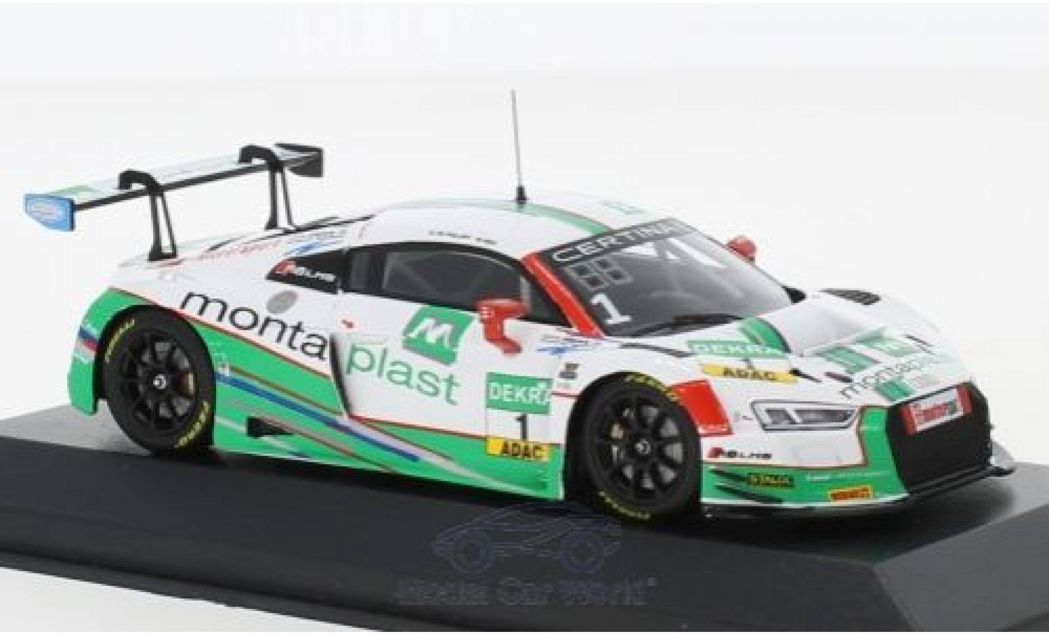Audi R8 1/43 Minichamps LMS No.1 Montaplast by Land-Motorsport ADAC GT Masters 2017 C.de Phillippi/C.Mies modellino in miniatura
