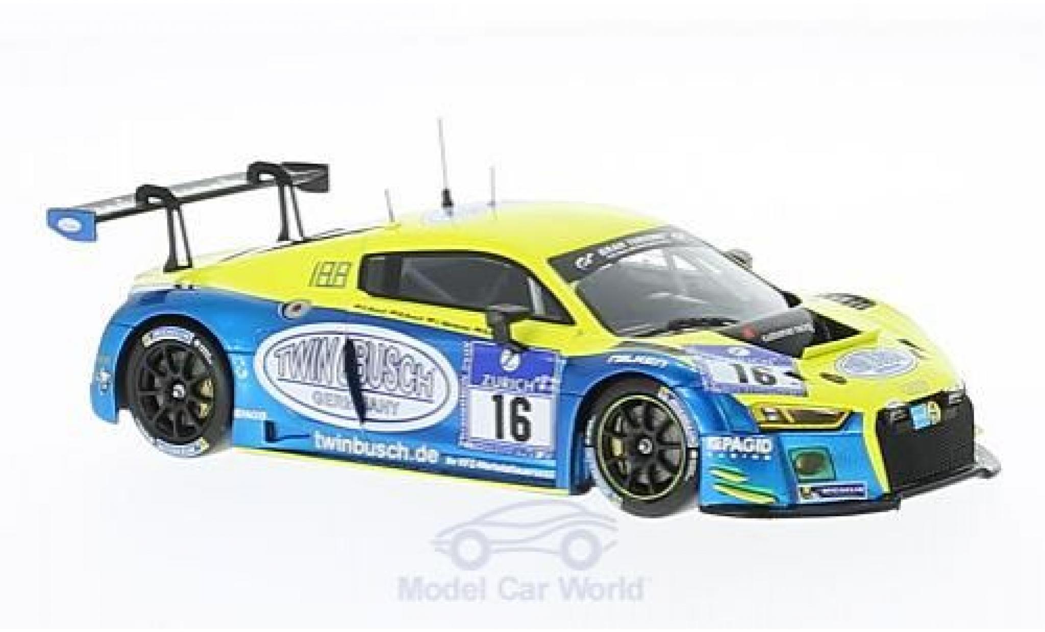 Audi R8 1/43 Minichamps LMS No.16 Twin Busch Motorsport 24h Nürburgring 2016 R.Rast/D.Busch/M.Busch/C.Mamerow modellino in miniatura
