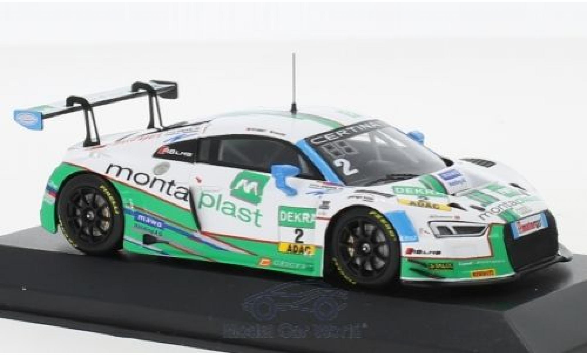 Audi R8 1/43 Minichamps LMS No.2 Montaplast by Land-Motorsport ADAC GT Masters 2017 J.Schmidt/C.Hasse modellino in miniatura