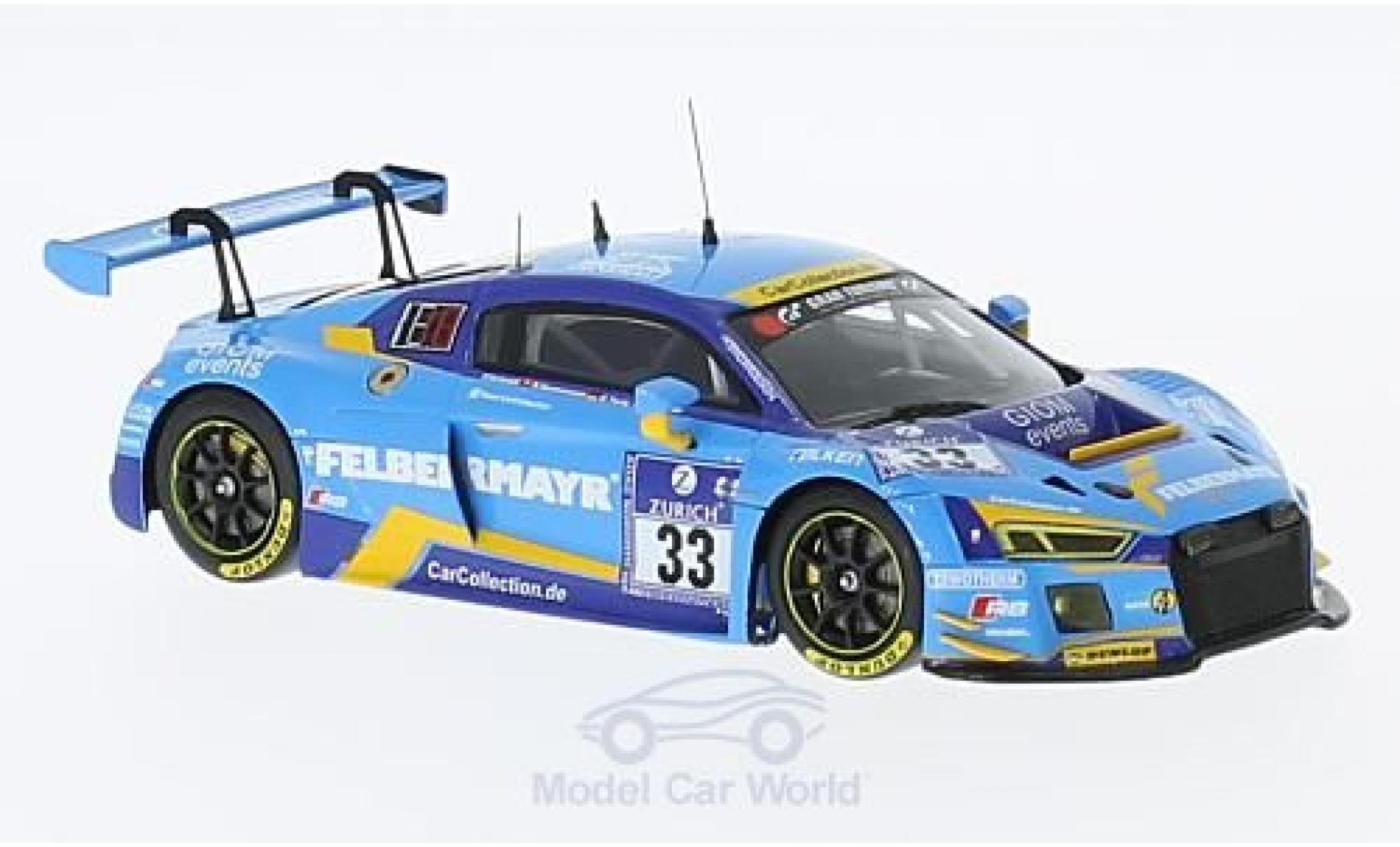 Audi R8 1/43 Minichamps LMS No.33 Car Collection Motorsport 24h Nürburgring 2016 A.Ziegler/G.Tonic/R.Saurenmann/P.Schmidt modellino in miniatura