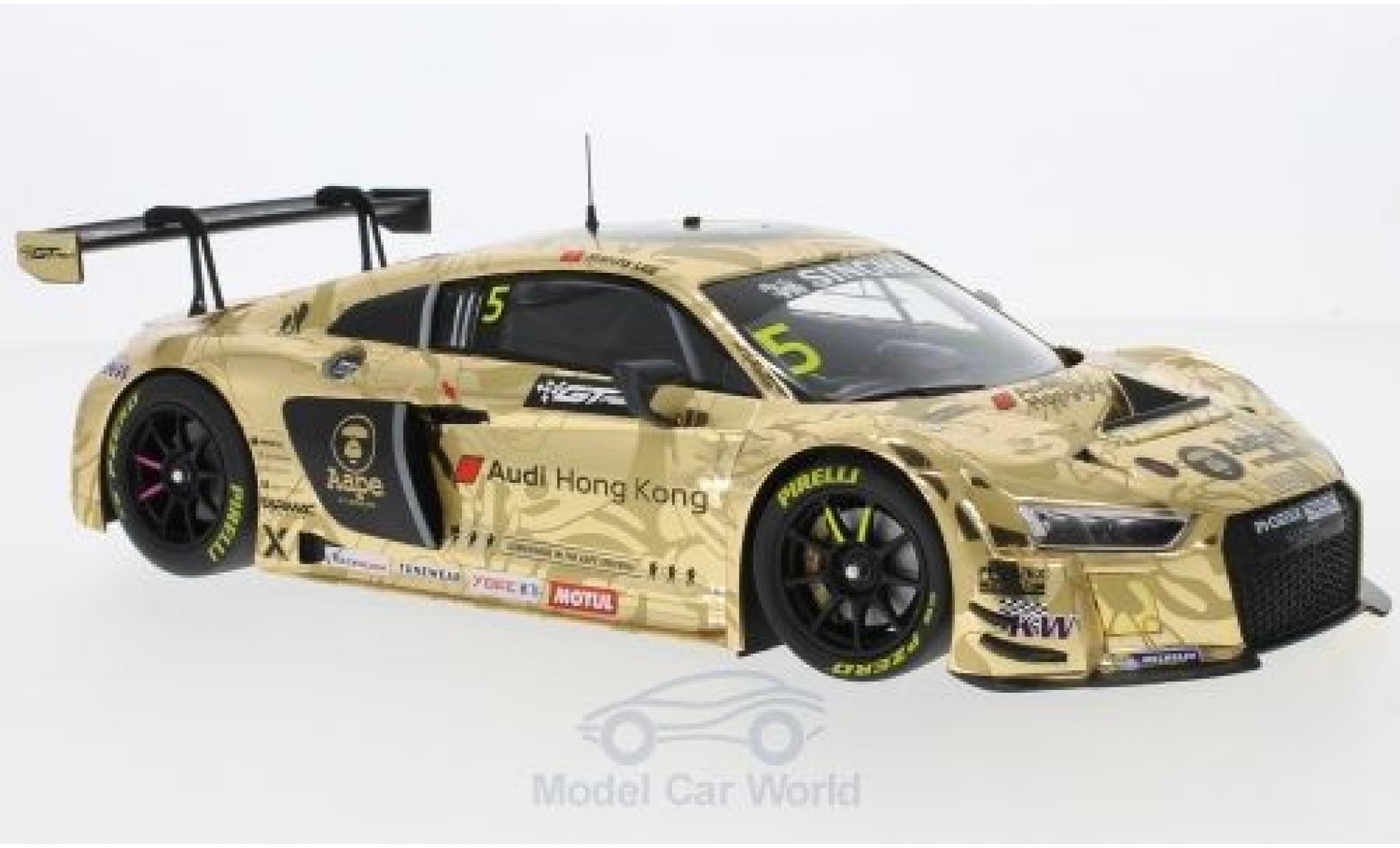 Audi R8 1/18 Minichamps LMS No.5 Hongkong Aape GT Asia 2016 M.Lee/S.Thong modellino in miniatura