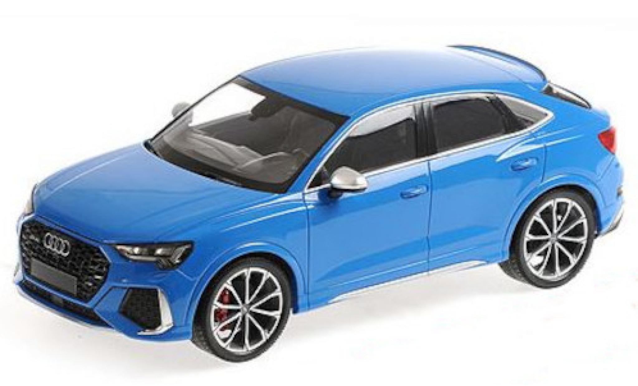 Audi RS Q3 1/18 Minichamps Sportback (F3) blu 2019 modellino in miniatura