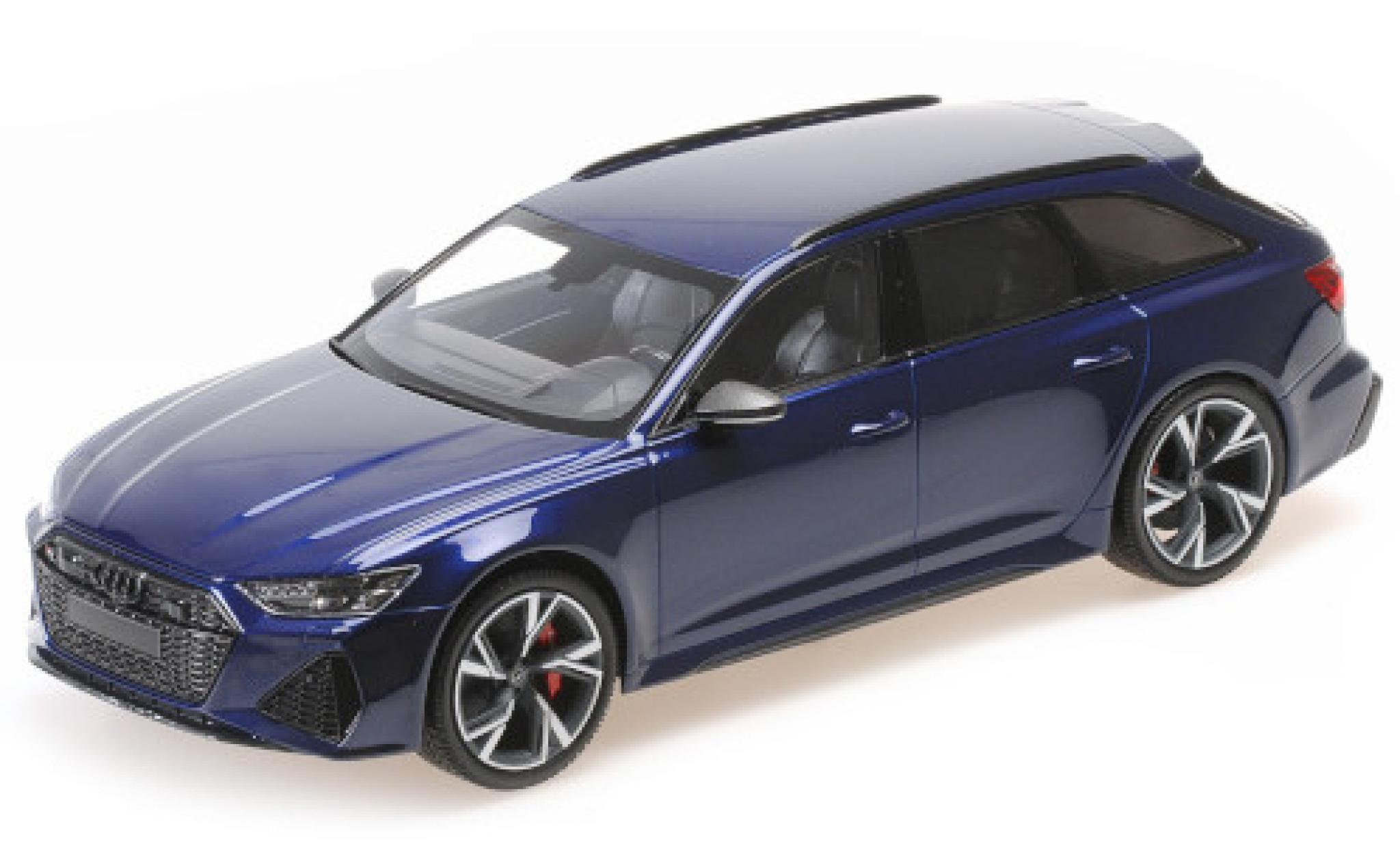 Audi RS6 1/18 Minichamps Avant (C8) metallico blu 2019 modellino in miniatura