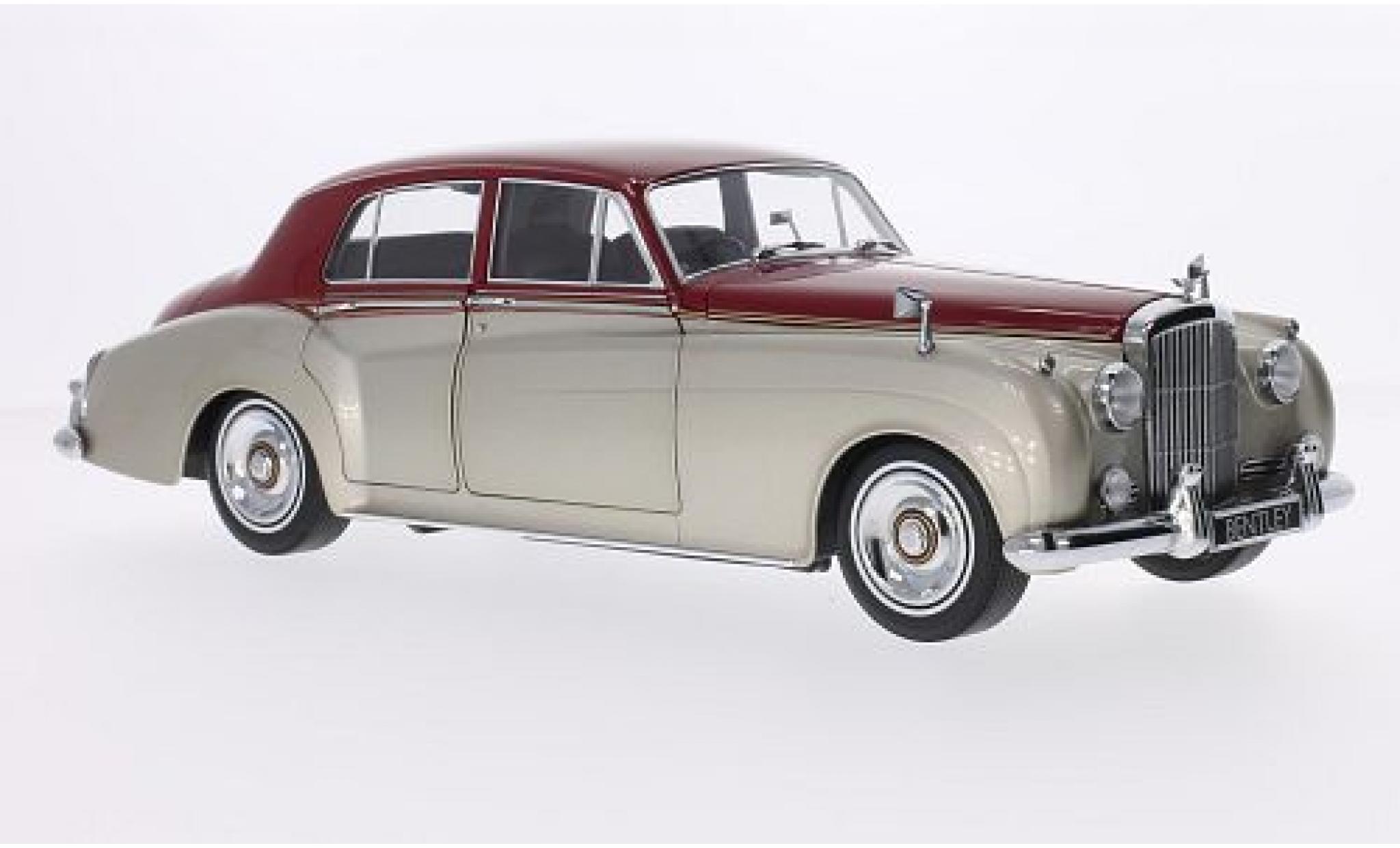 Bentley S2 1/18 Minichamps metallico beige/rosso RHD 1960 modellino in miniatura
