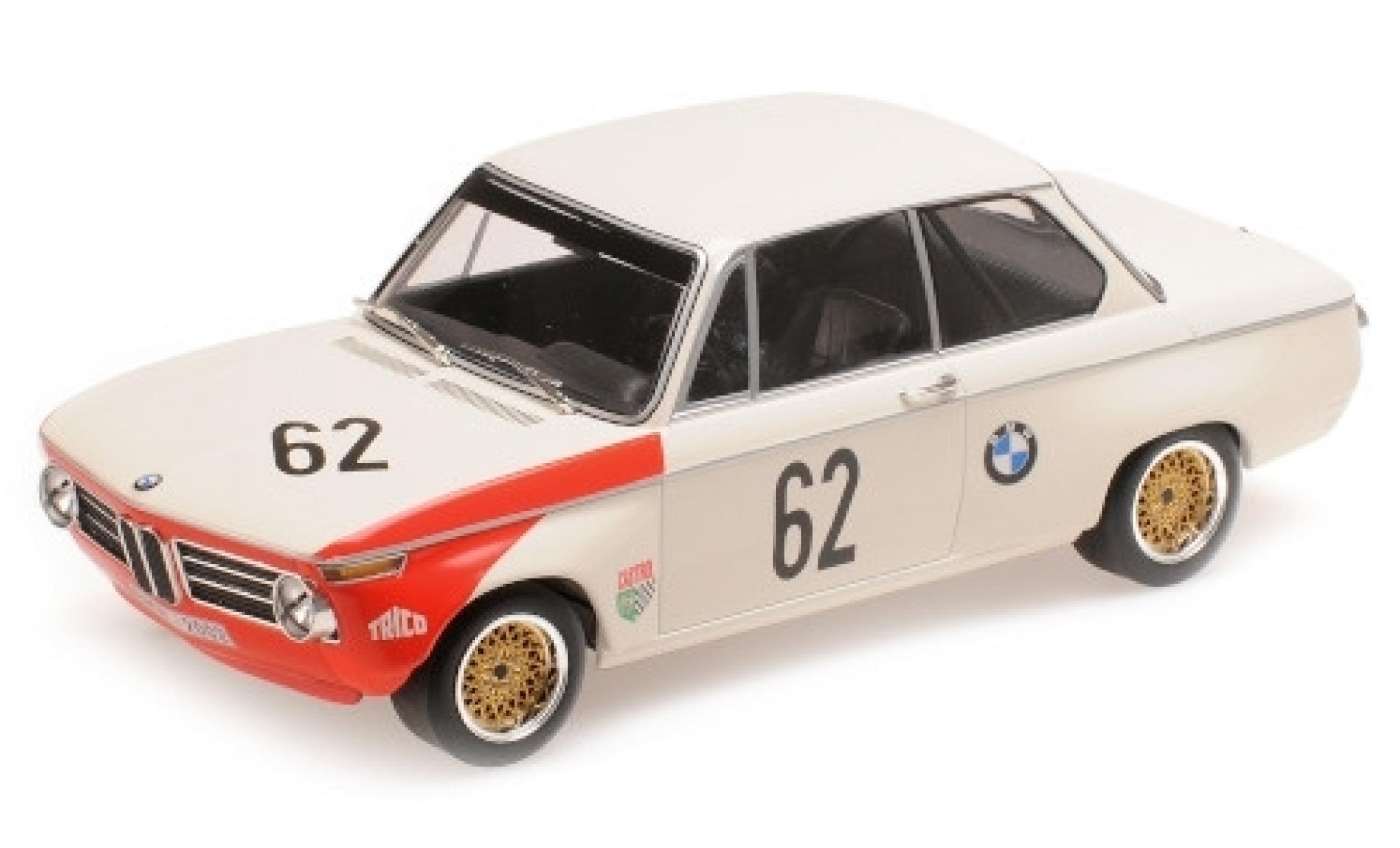 Bmw 2002 1/18 Minichamps tiK No.62 AG Guards International Trophy Brands Hatch 1969 A.Hahne/D.Quester modellino in miniatura