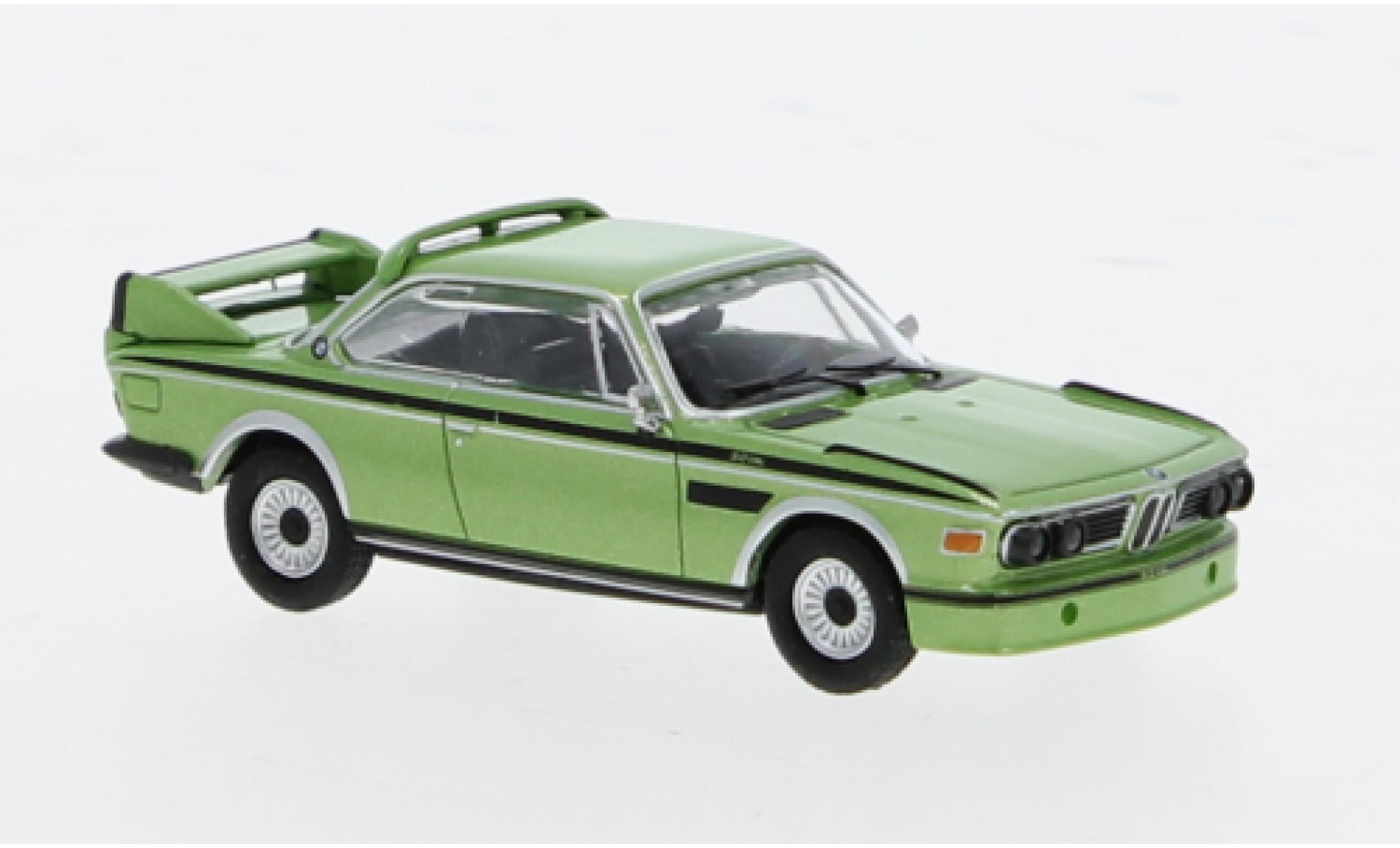 Bmw 3.0 1/87 Minichamps CSL metallise grün 1973 1:87 modellino in miniatura