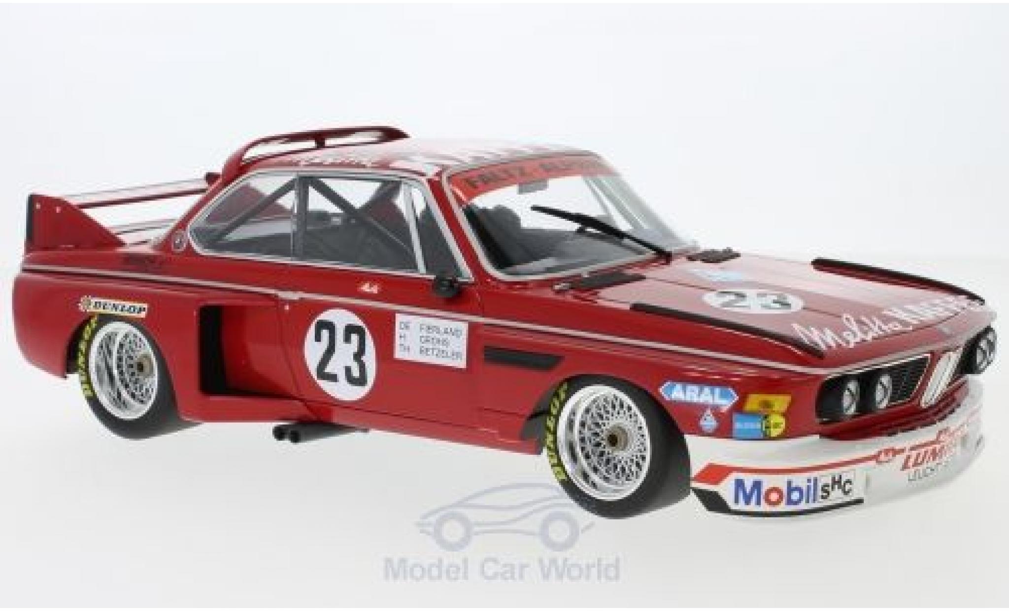 Bmw 3.0 S 1/18 Minichamps CSL No.23 Faltz Alpina Zandvoort Trophy 1975 T.Betzler/H.de Fierlant/H.Grohs modellino in miniatura