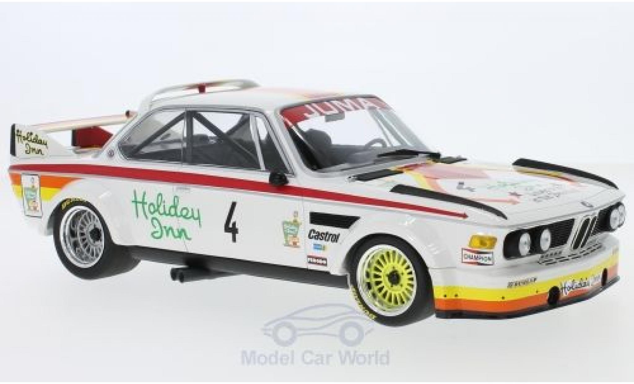 Bmw 3.0 S 1/18 Minichamps CSL No.4 Juma Tuning Holiday Inn GP Nürburgring 1976 A.Corbisier/E.Joosen/R.Berndtson modellino in miniatura